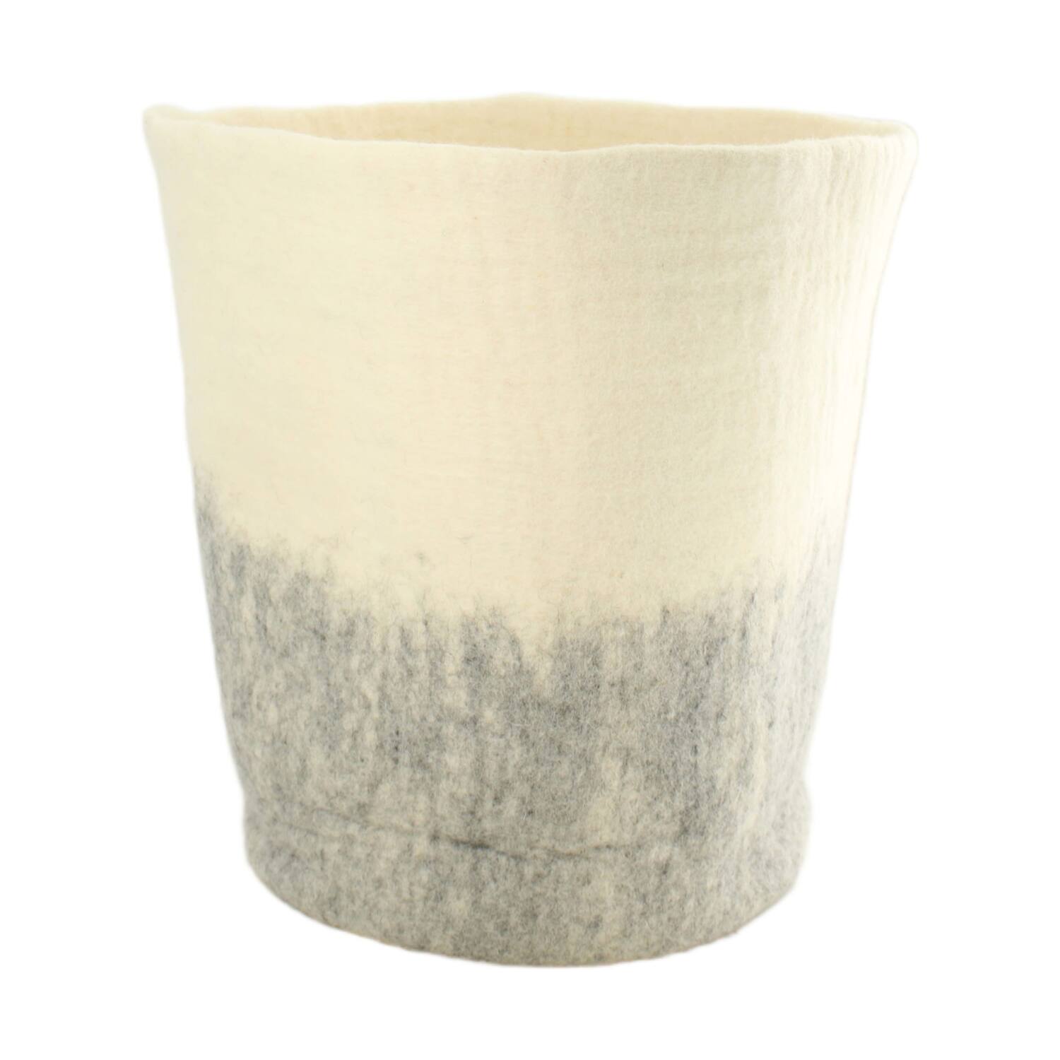 Basket wool 38x38x38cm - Grey