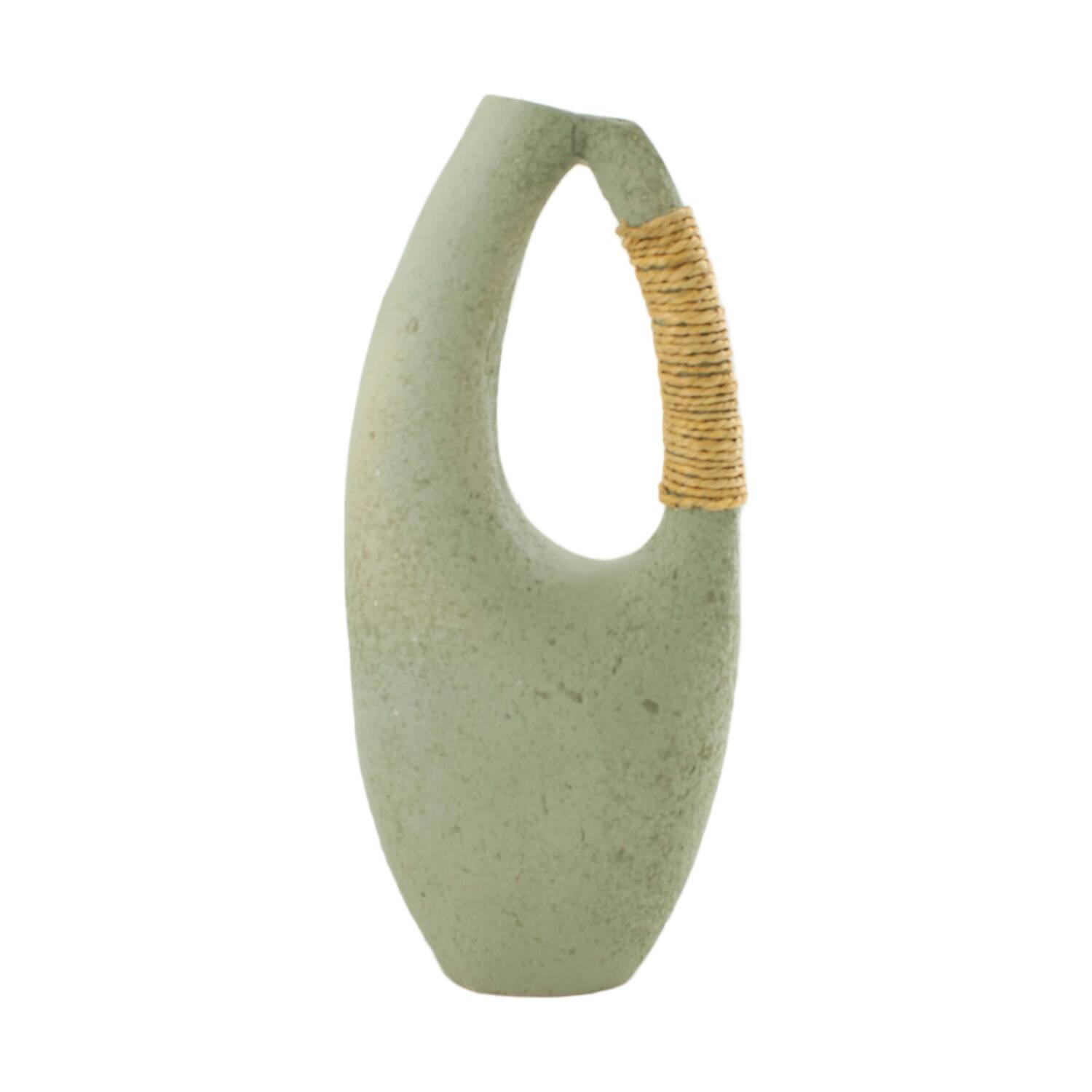 Vase paper mache 19x7x45cm - Grey