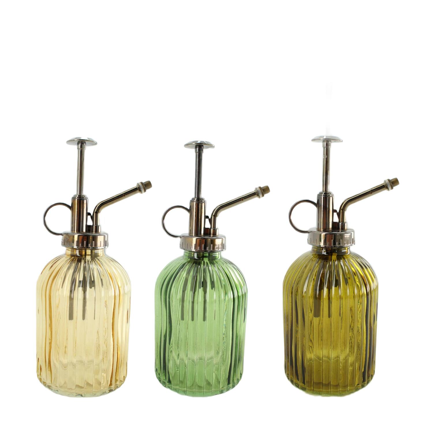 Plant sprayer glass 7.8x7.8x19cm  - Green