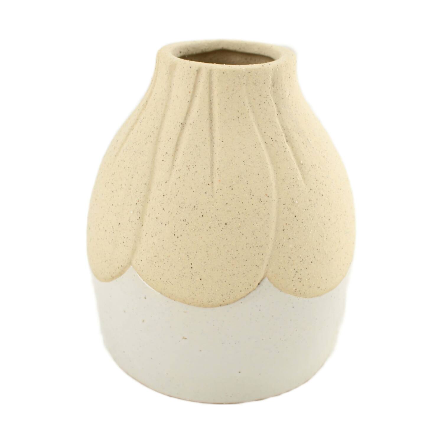 Vase ceramic 12.3x12.3x14.9cm - Brown