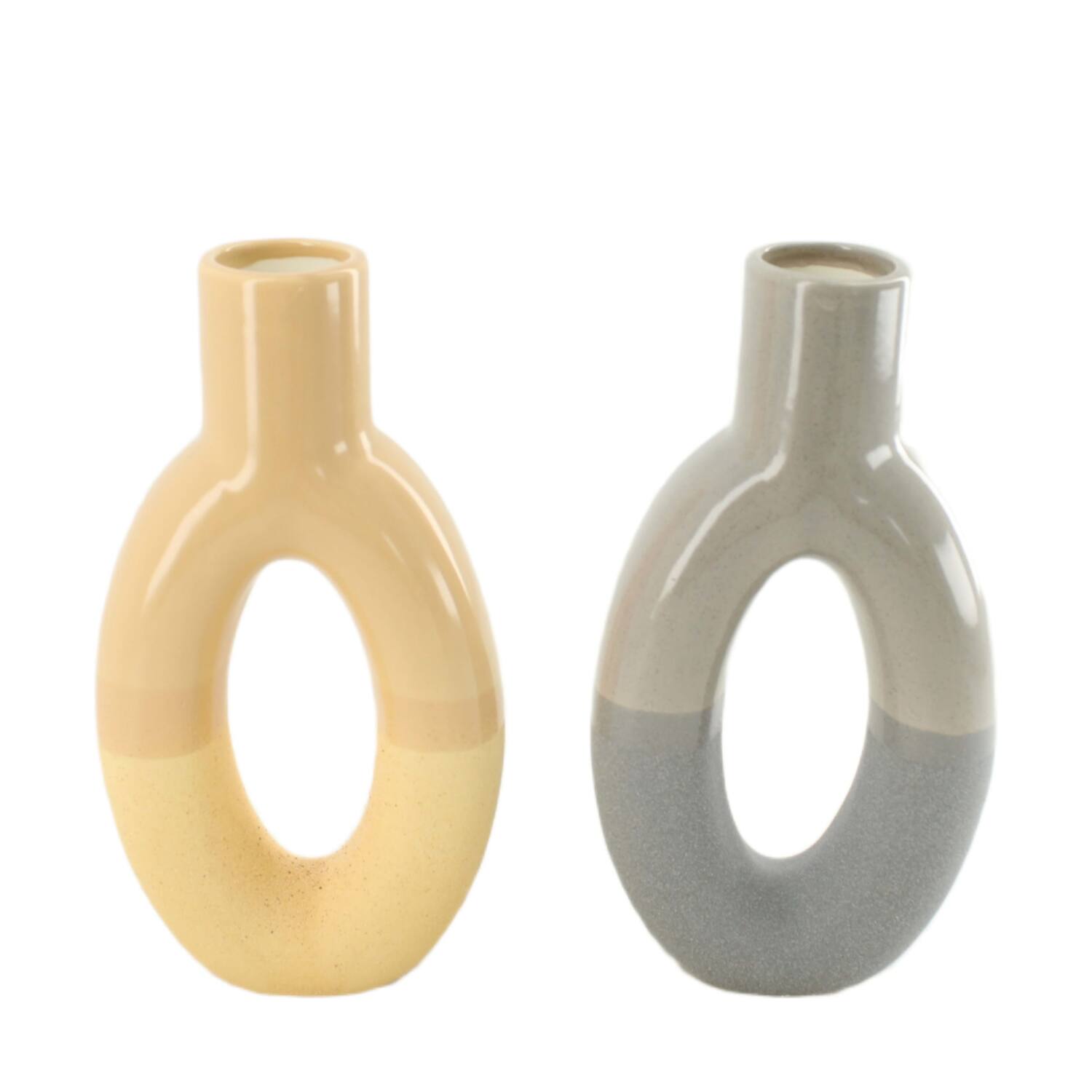 Vase ceramic 10.7x5x20cm  - Multi