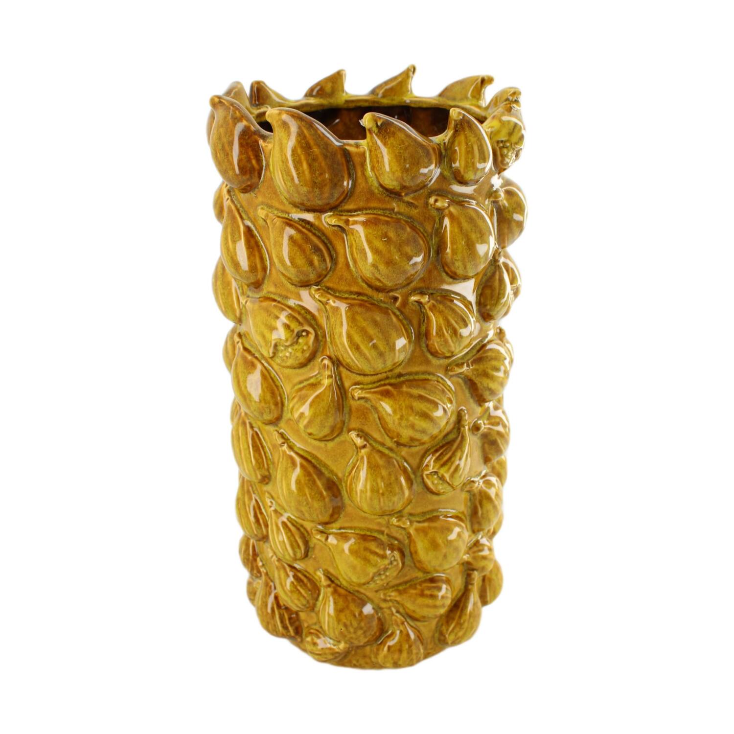 Vase fig ceramic 18x18x35.5cm - Yellow