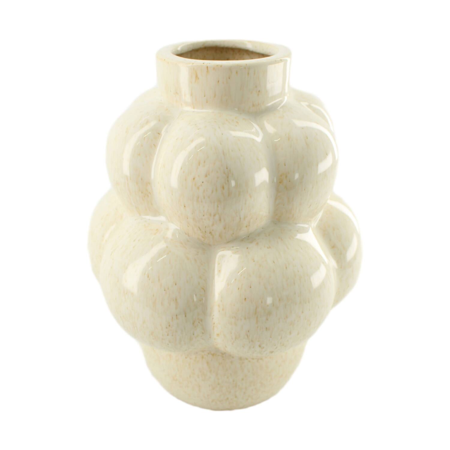 Vase ceramic 15.5x15.5x20cm - White