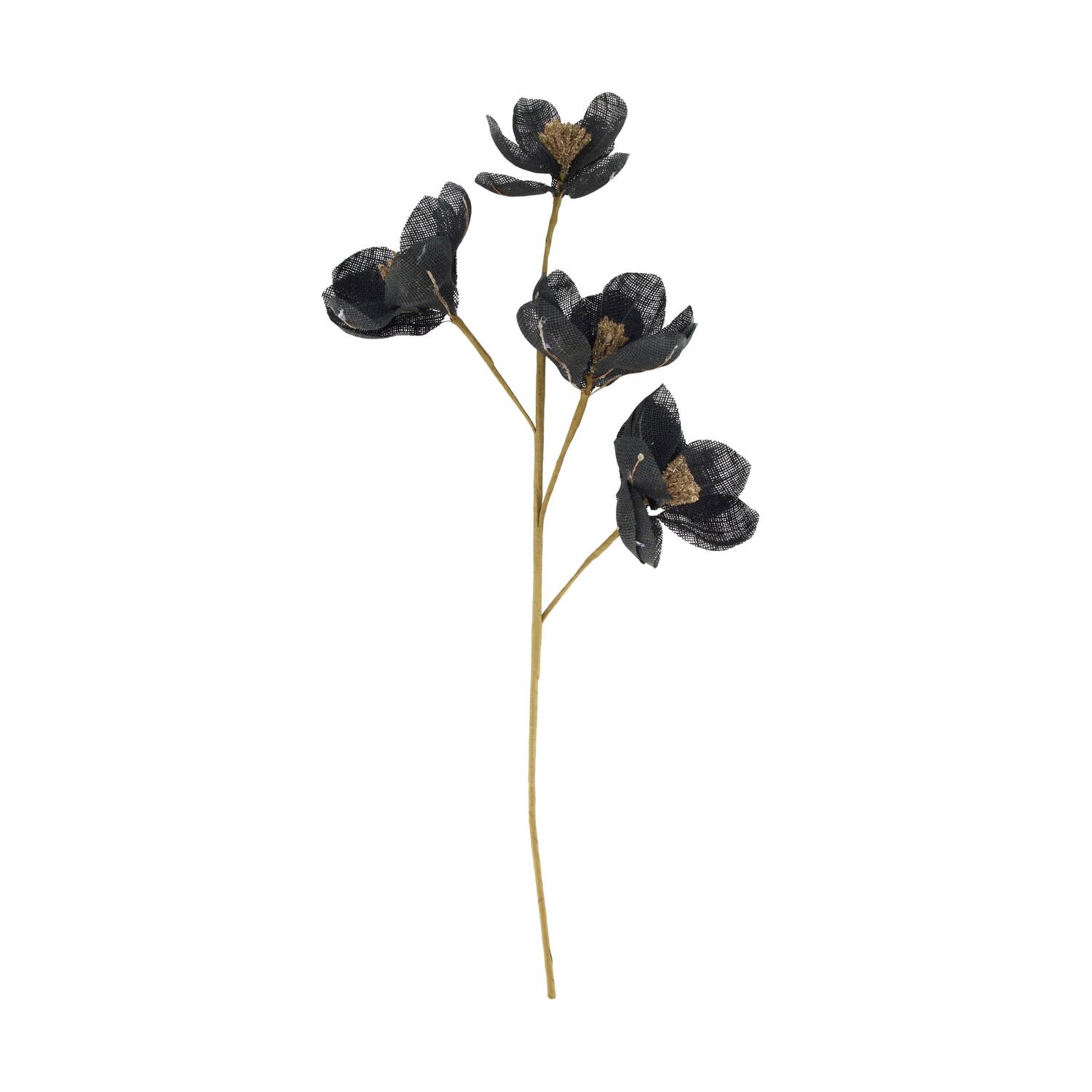 Branch magnolia jute 77x30x10cm - Black