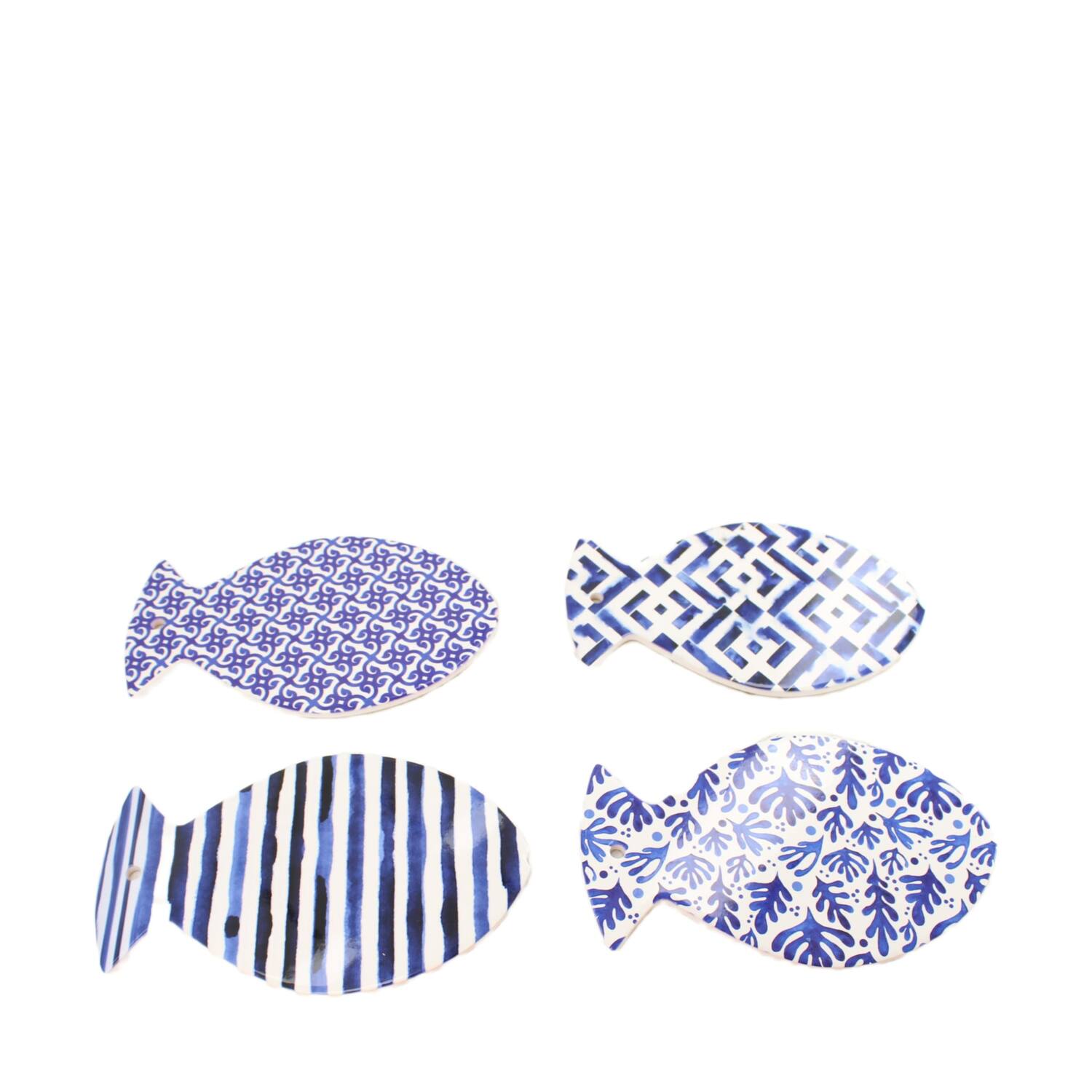 Decorative tile fish ceramic with magnet 25x15x0.7cm A/4