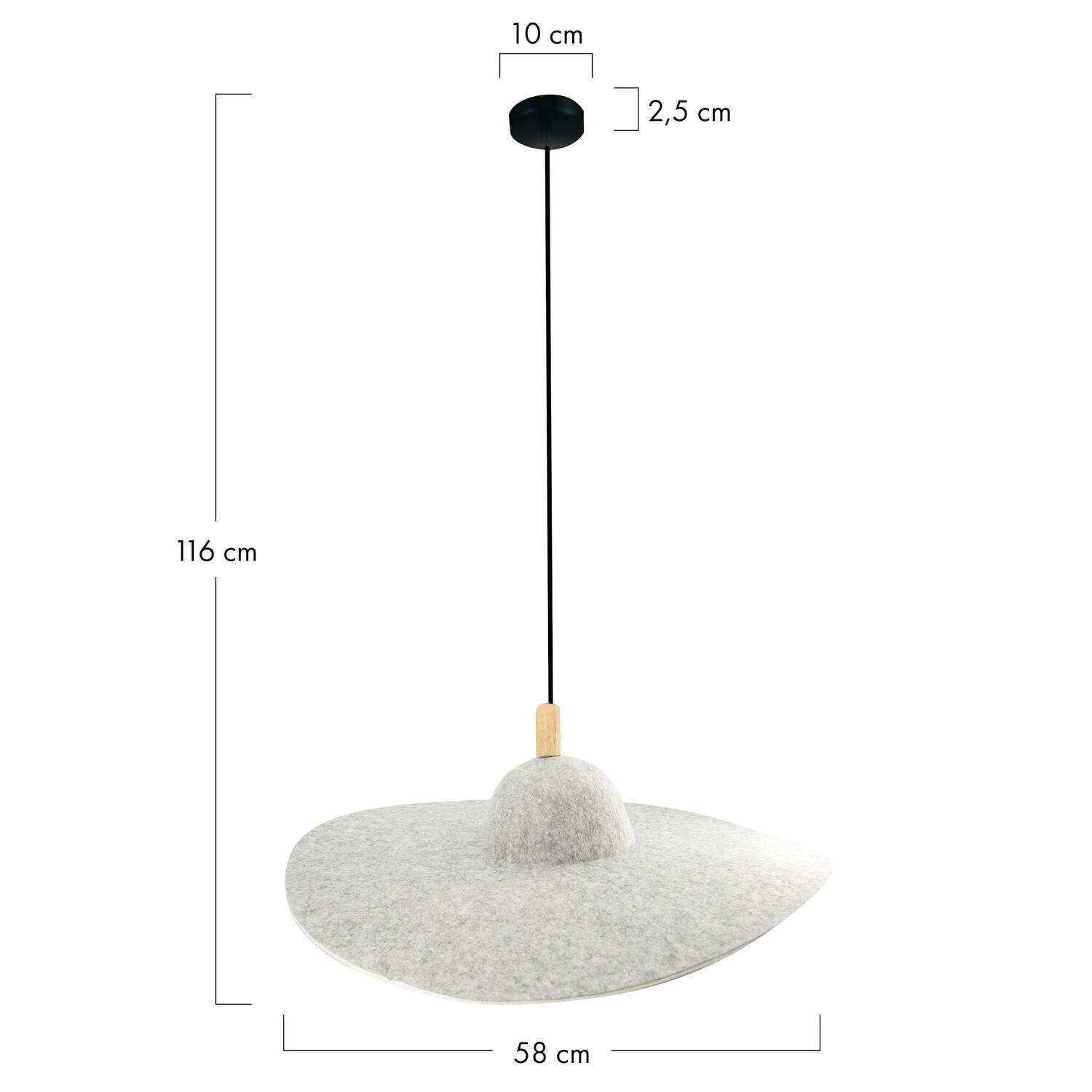 Ceiling light felt 58x58x16cm