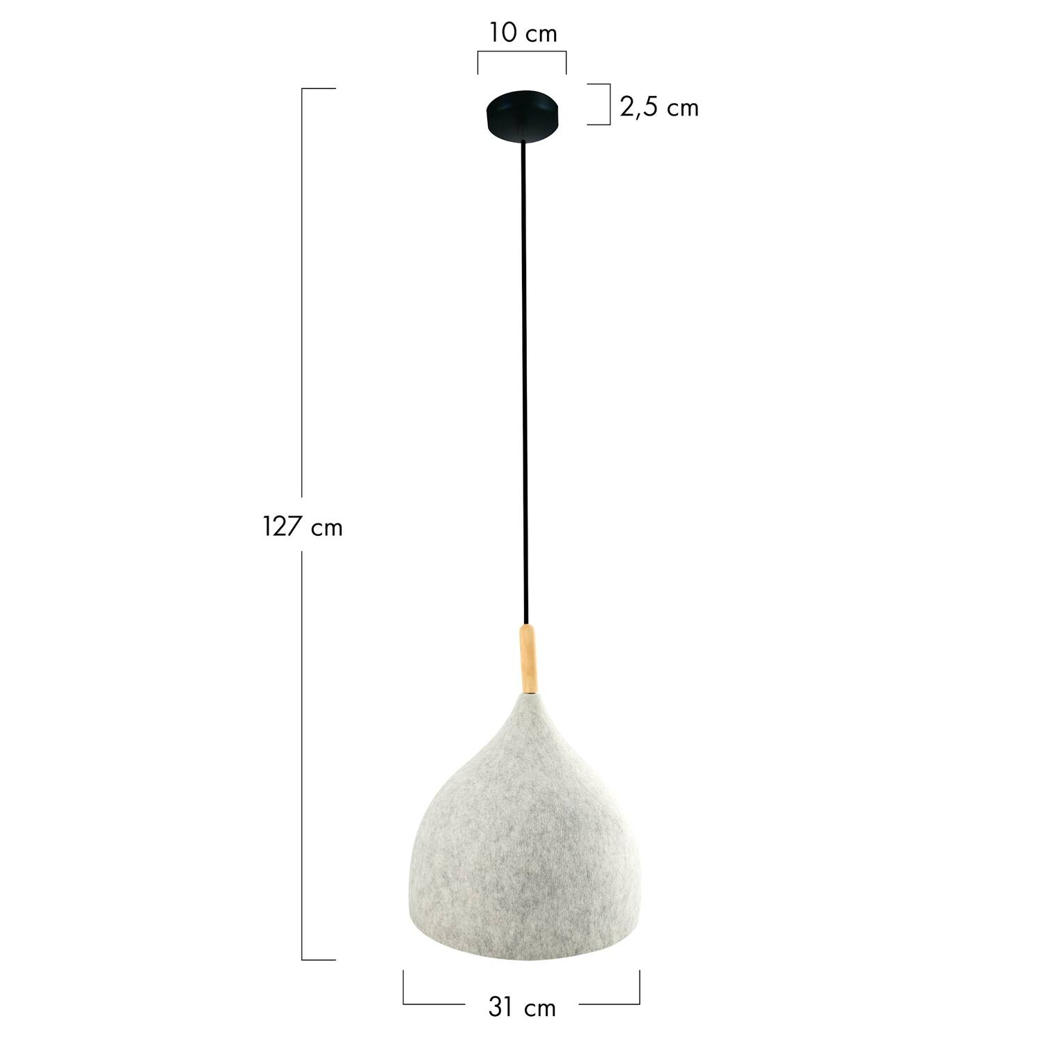 Ceiling light felt 31x31x27cm