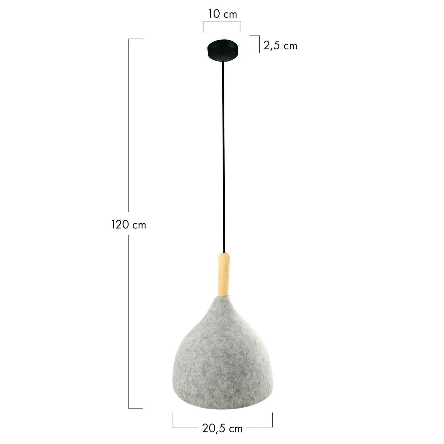 Ceiling light felt 20.5x20.5x20cm
