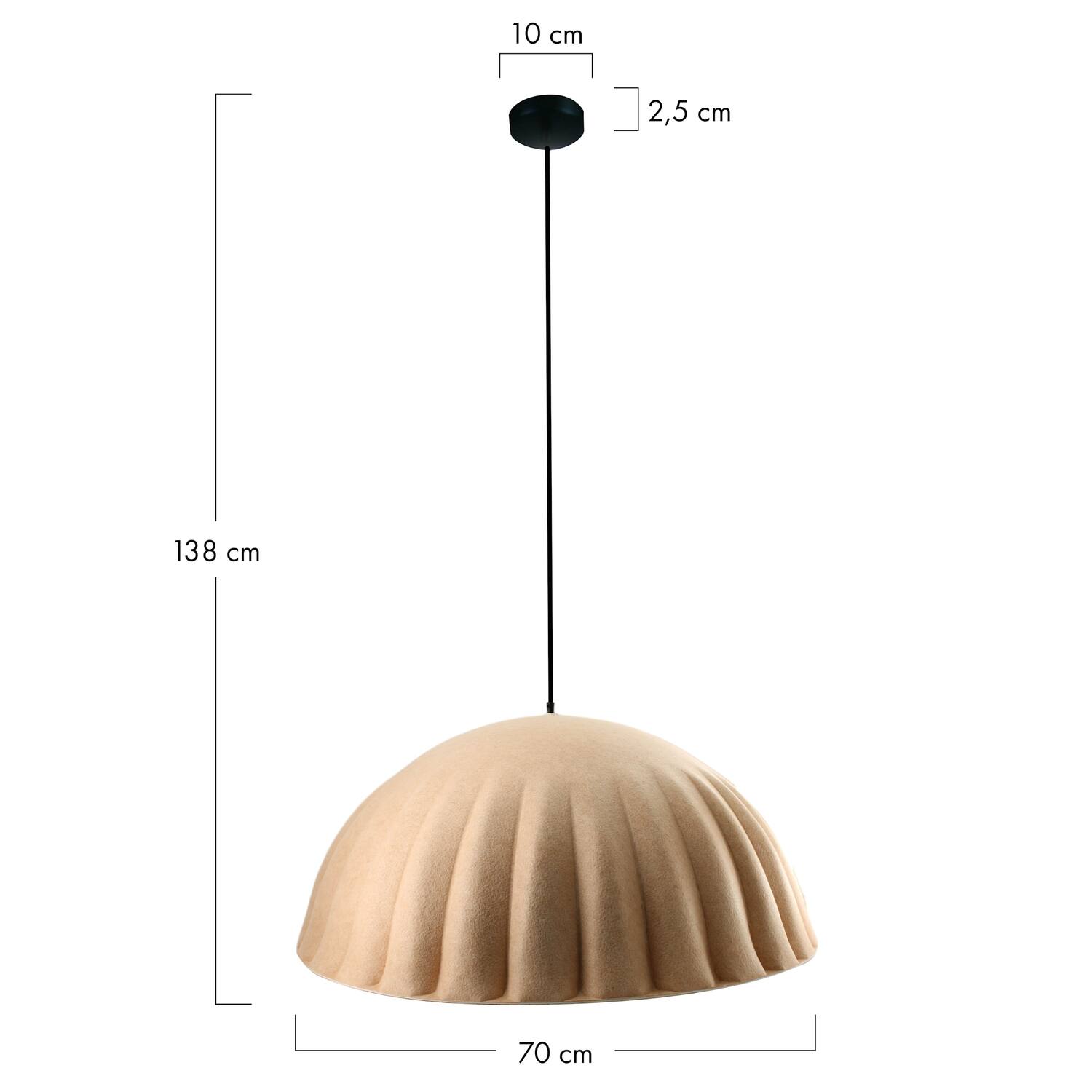 Ceiling light felt 70x70x38cm