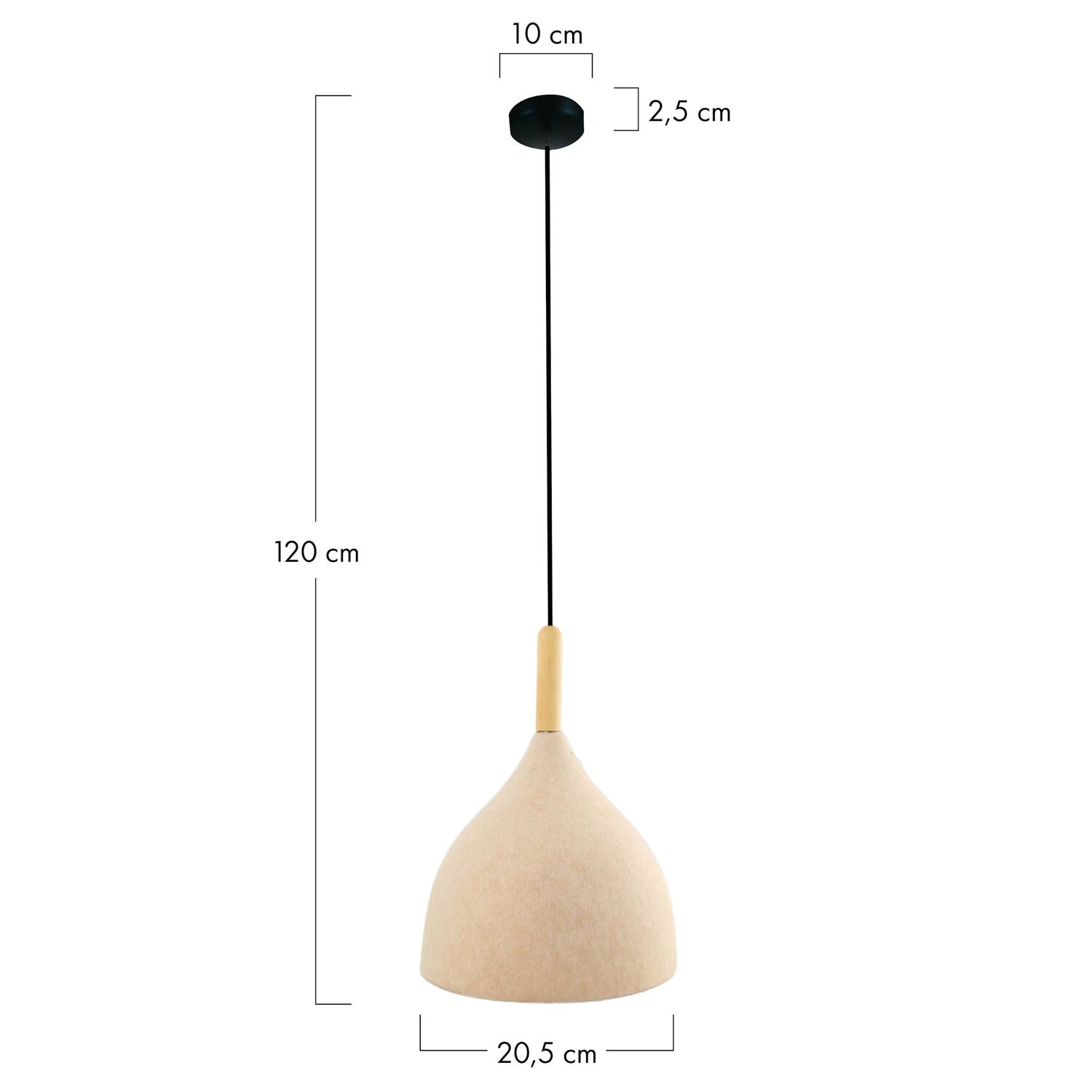 Ceiling light felt 20.5x20.5x20cm