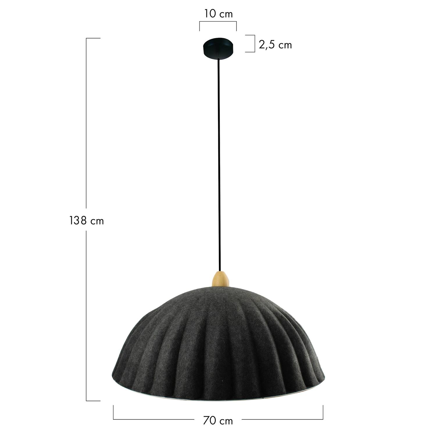 Suspension Daniel - 70x70x38cm - Gris