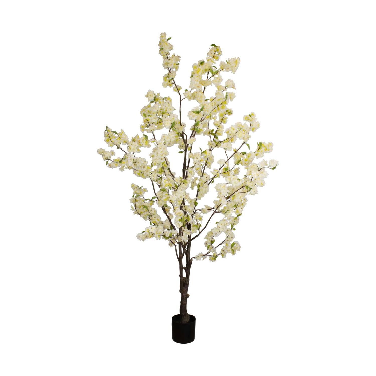 Tree peach blossom artificial 100x80x200cm - White