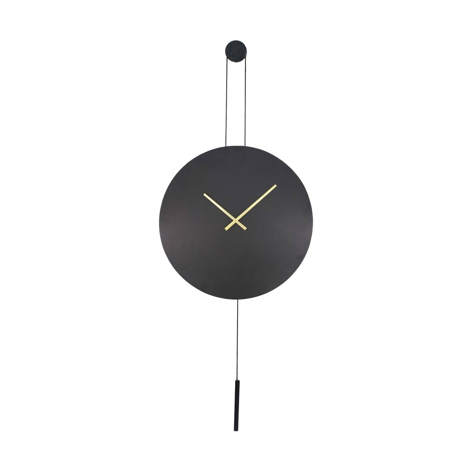 Clock round aluminium 58x4x58cm - Black