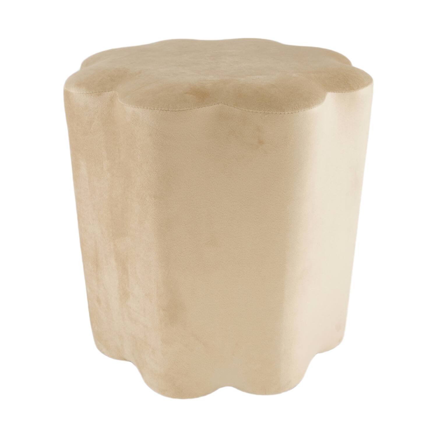 Stool scalloped velvet 38x38x38cm