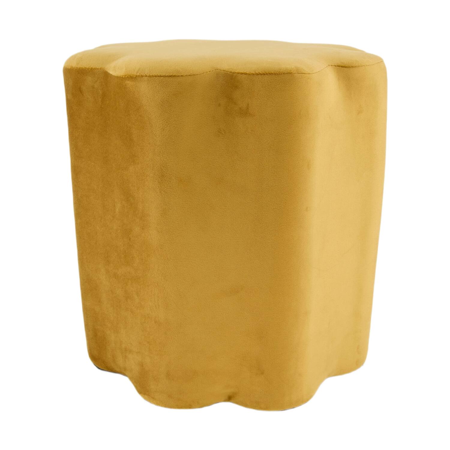 Stool scalloped velvet 38x38x38cm