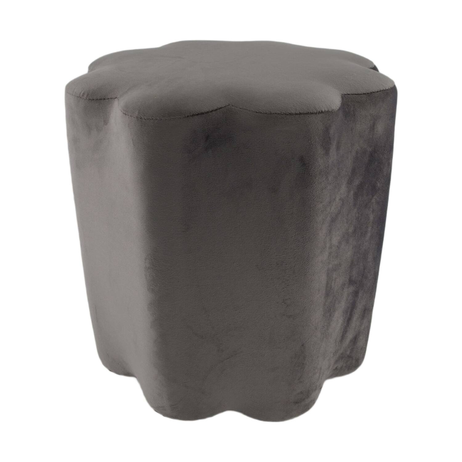 Stool scalloped velvet 38x38x38cm