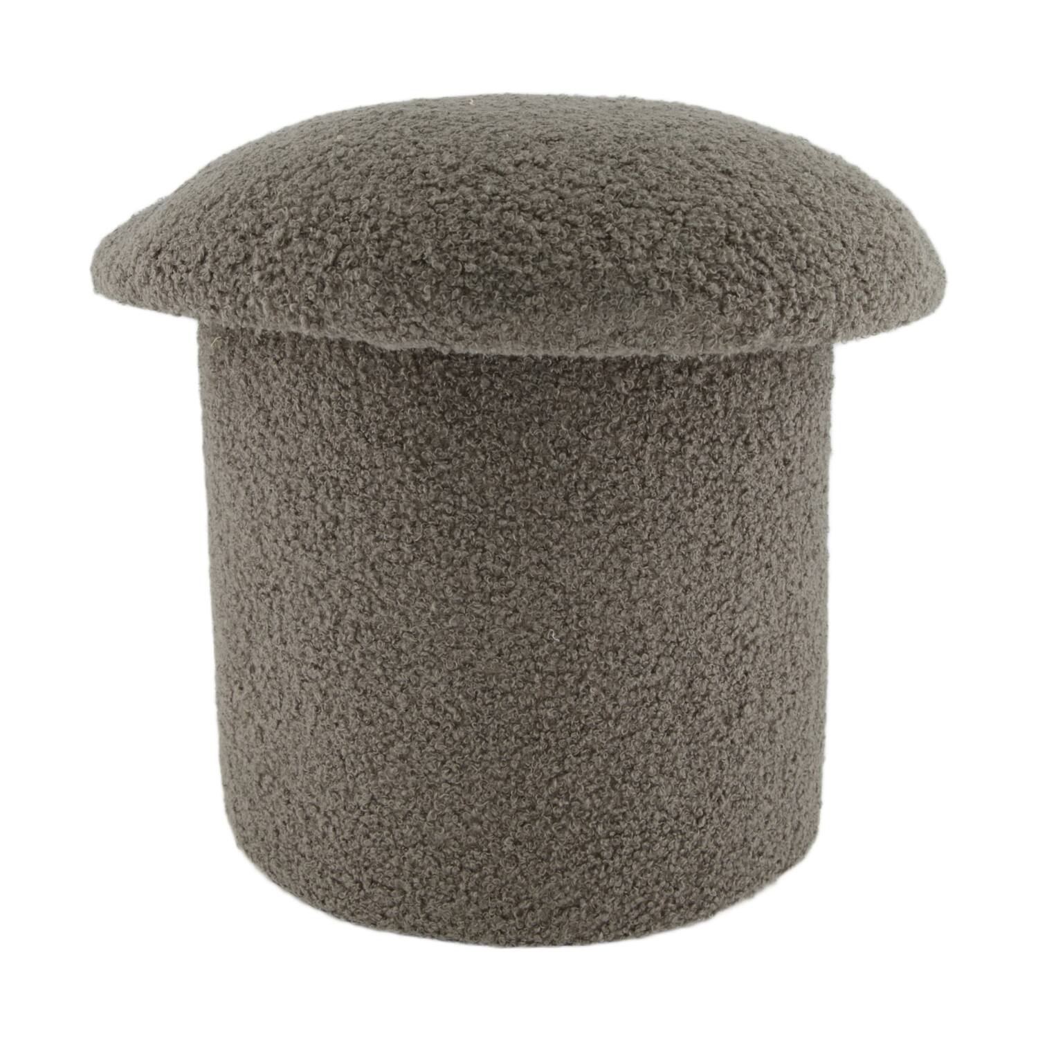 Stool mushroom fabric 38x38x35cm - Grey