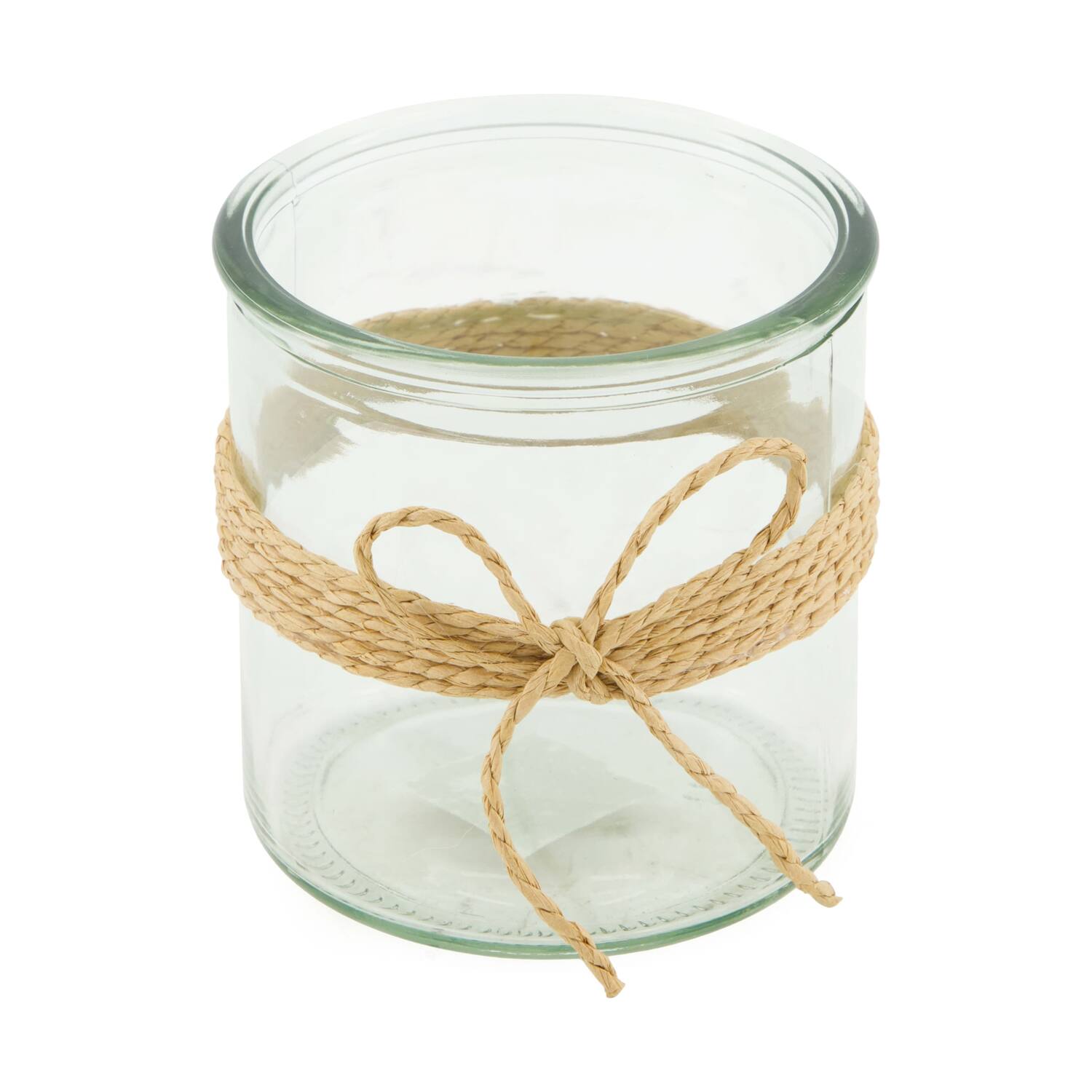 Tealight holder glass 10x10x10cm - Natural