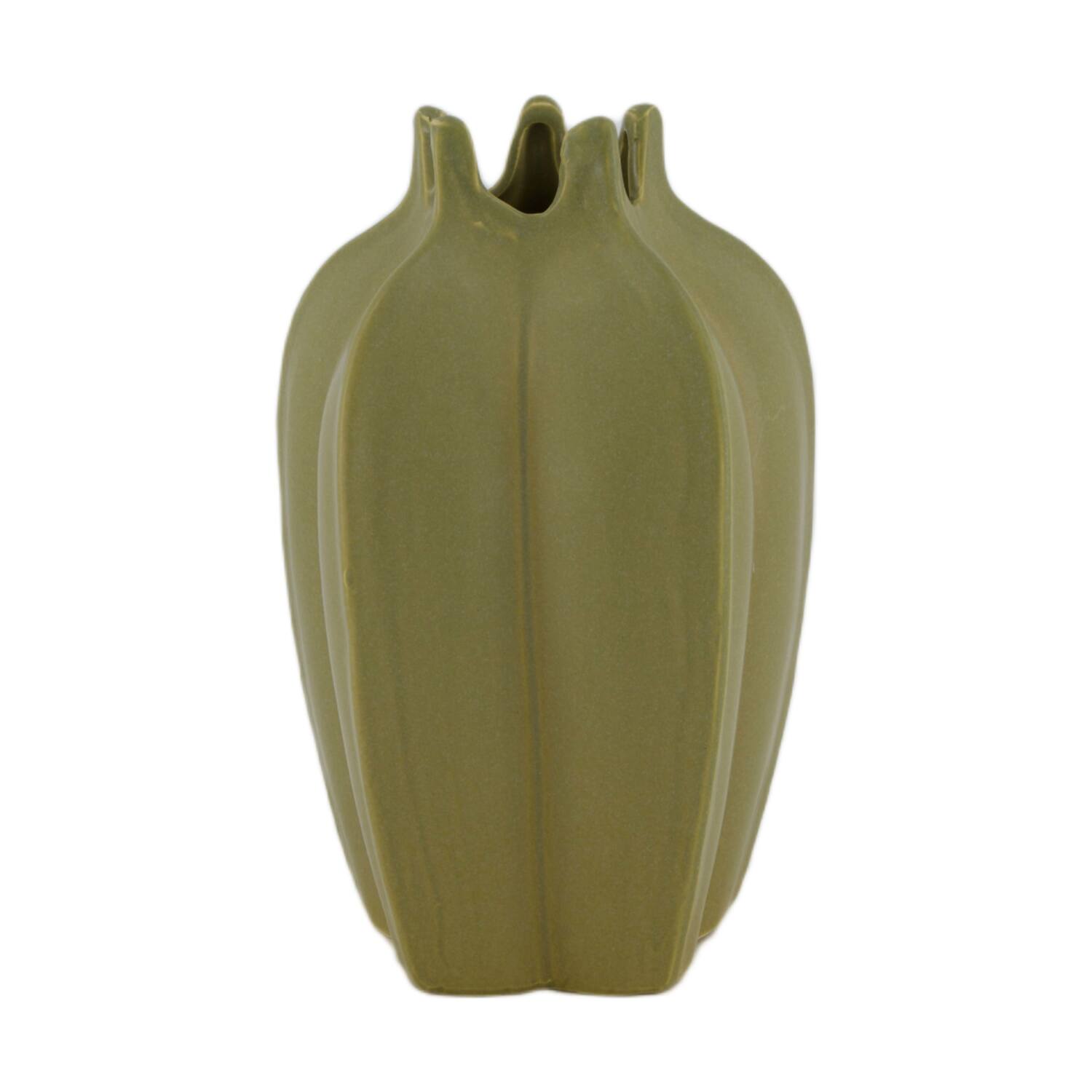 Vase ceramic 14.5x14.5x22.5cm - Green