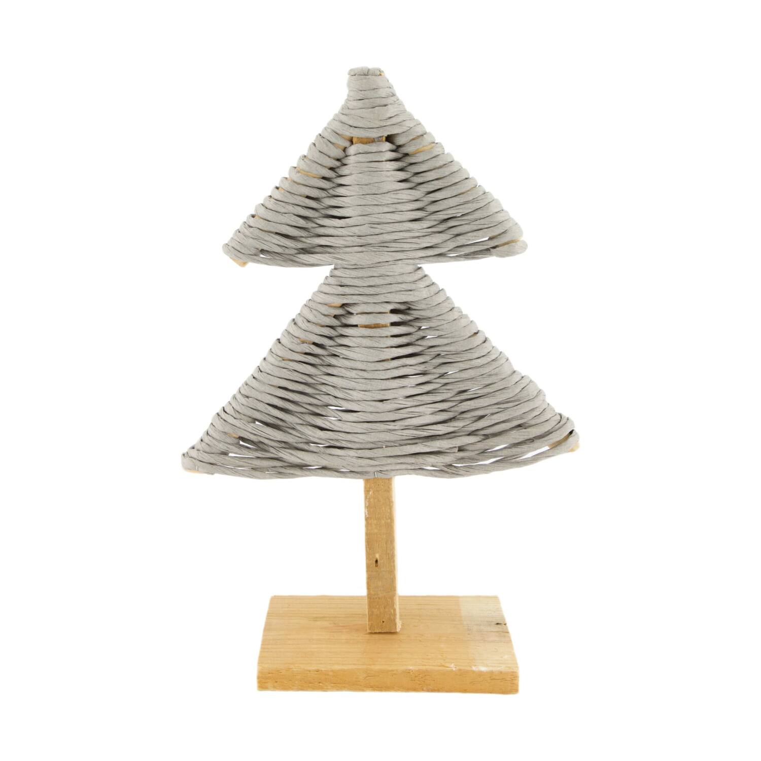 Tree paper rope 28x10x38cm - Grey