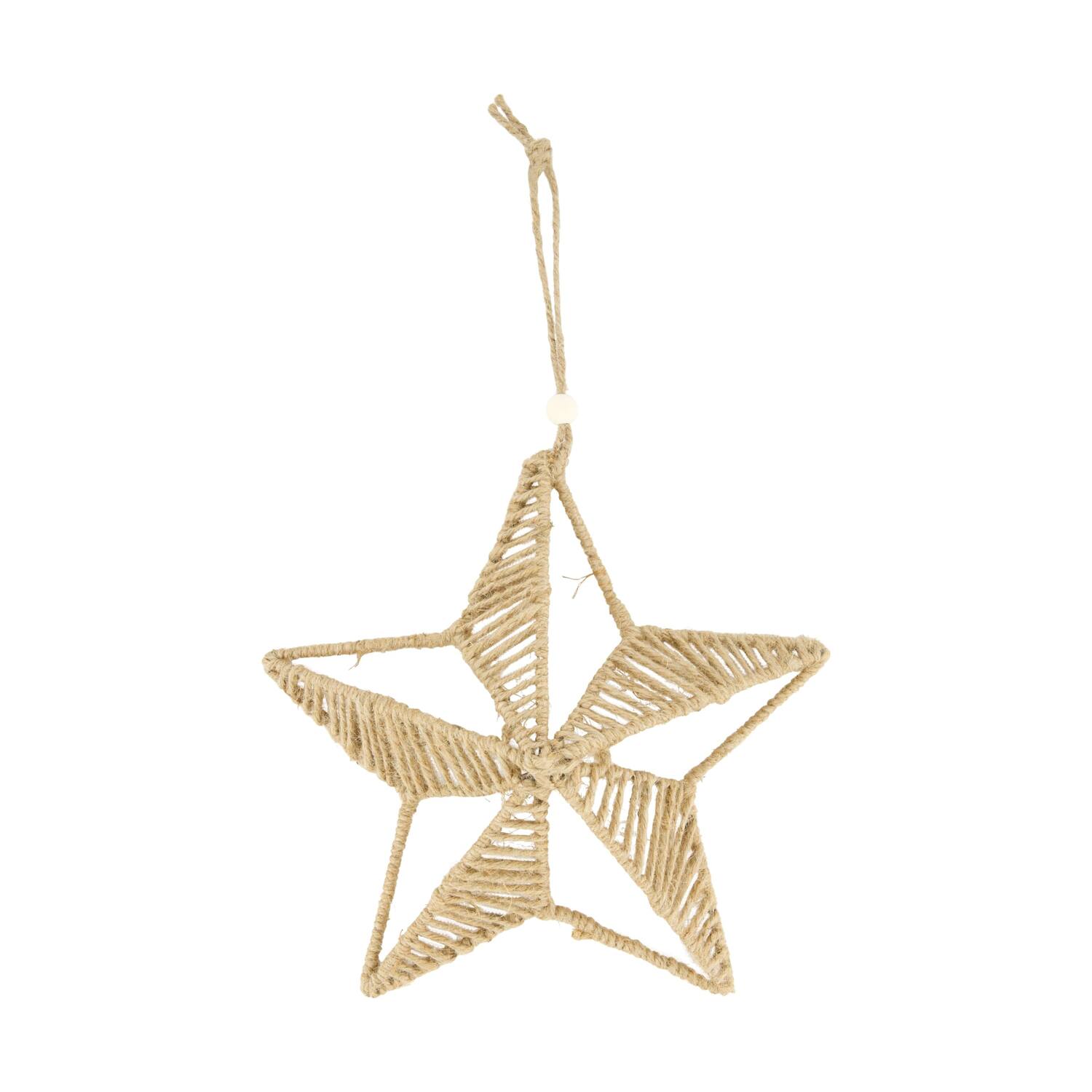 Hanger star jute 28x7x28cm