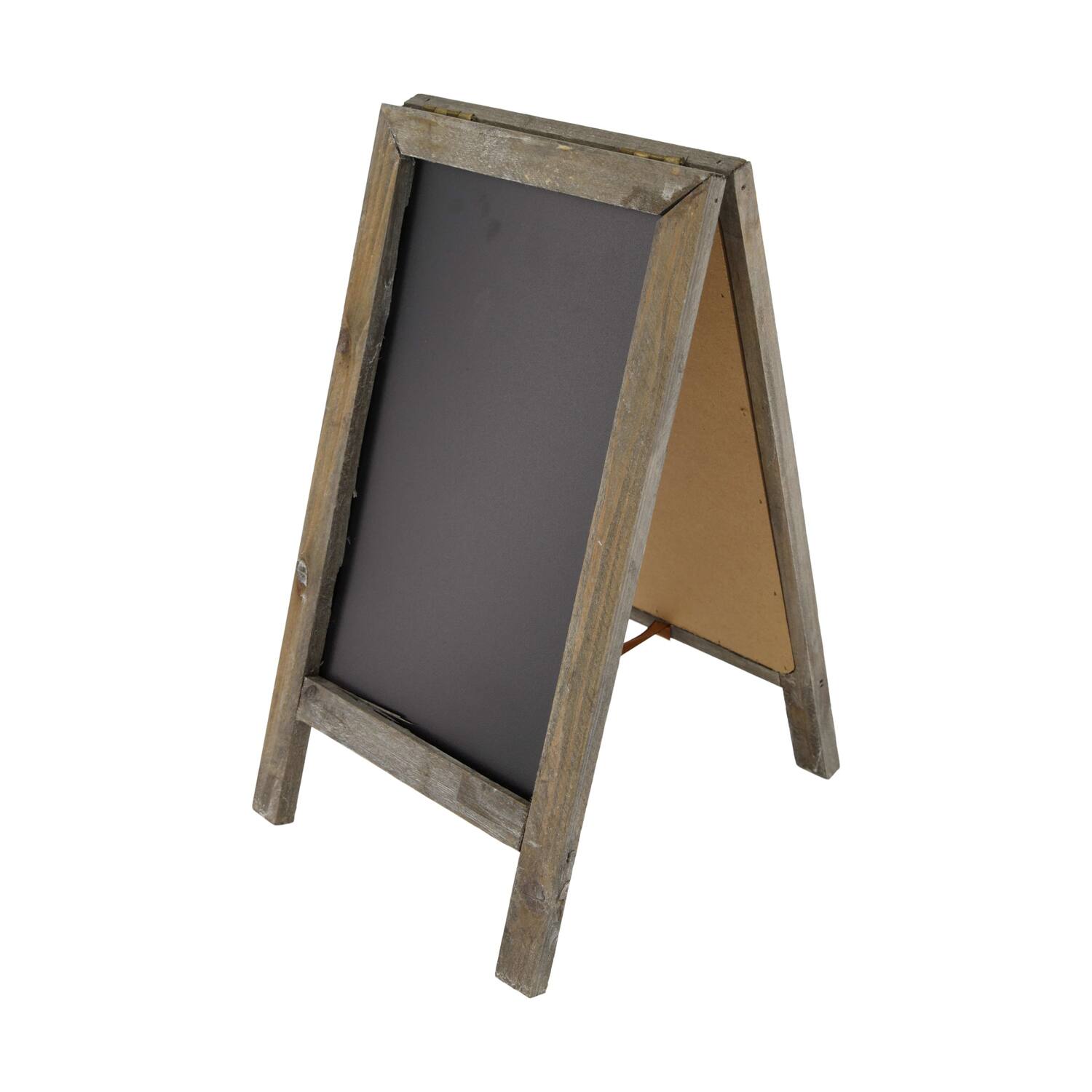 Blackboard stand teak wood 18x32x32cm - Natural