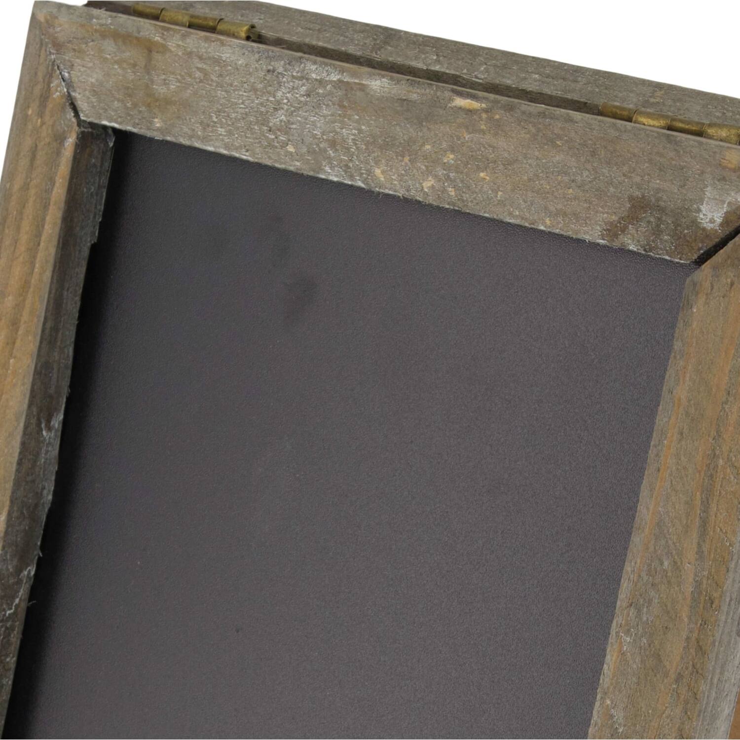 Blackboard stand teak wood 18x32x32cm - Natural