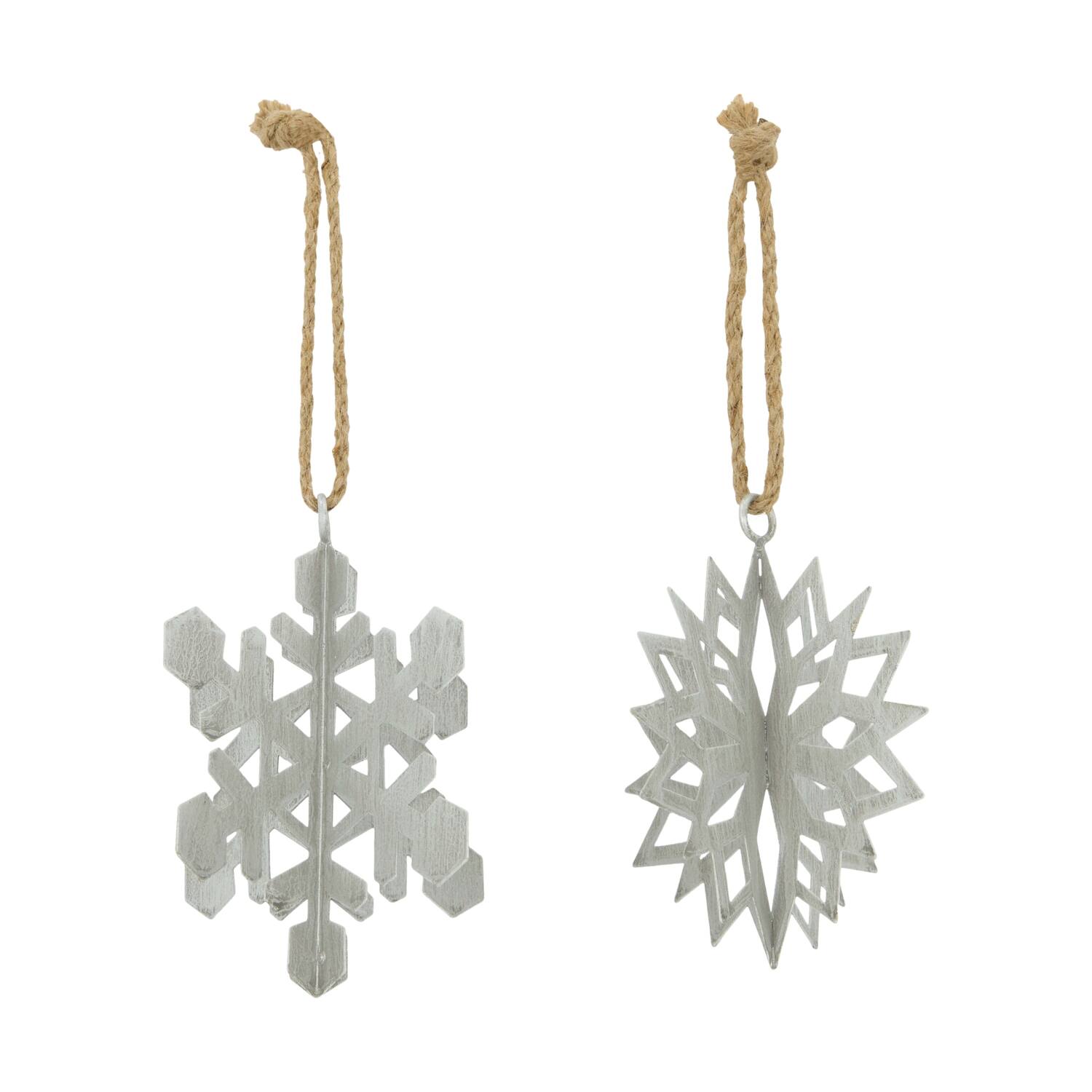 Hanger snowflake metal 15x15x18.5cm A/2