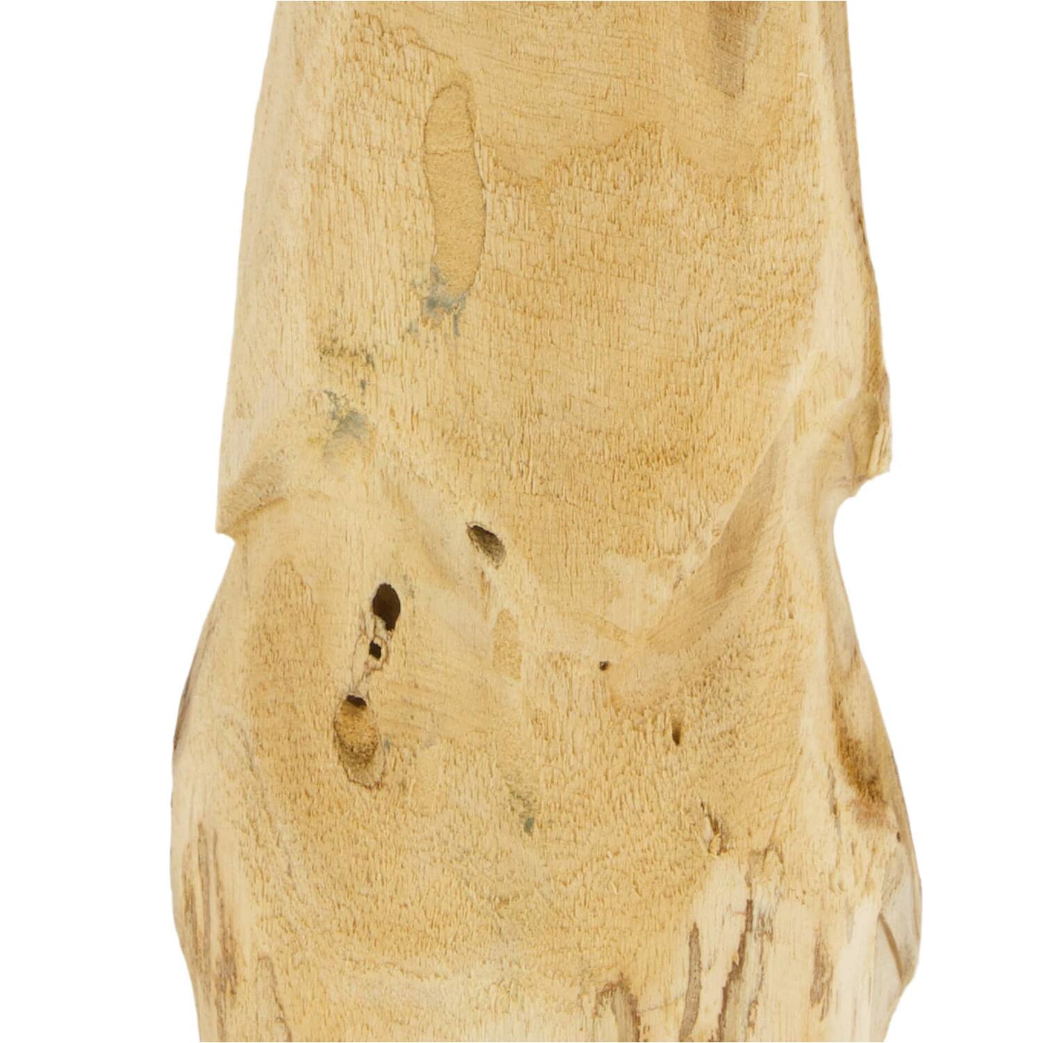 Champignon - Bois de teck - Naturel - 28x30cm