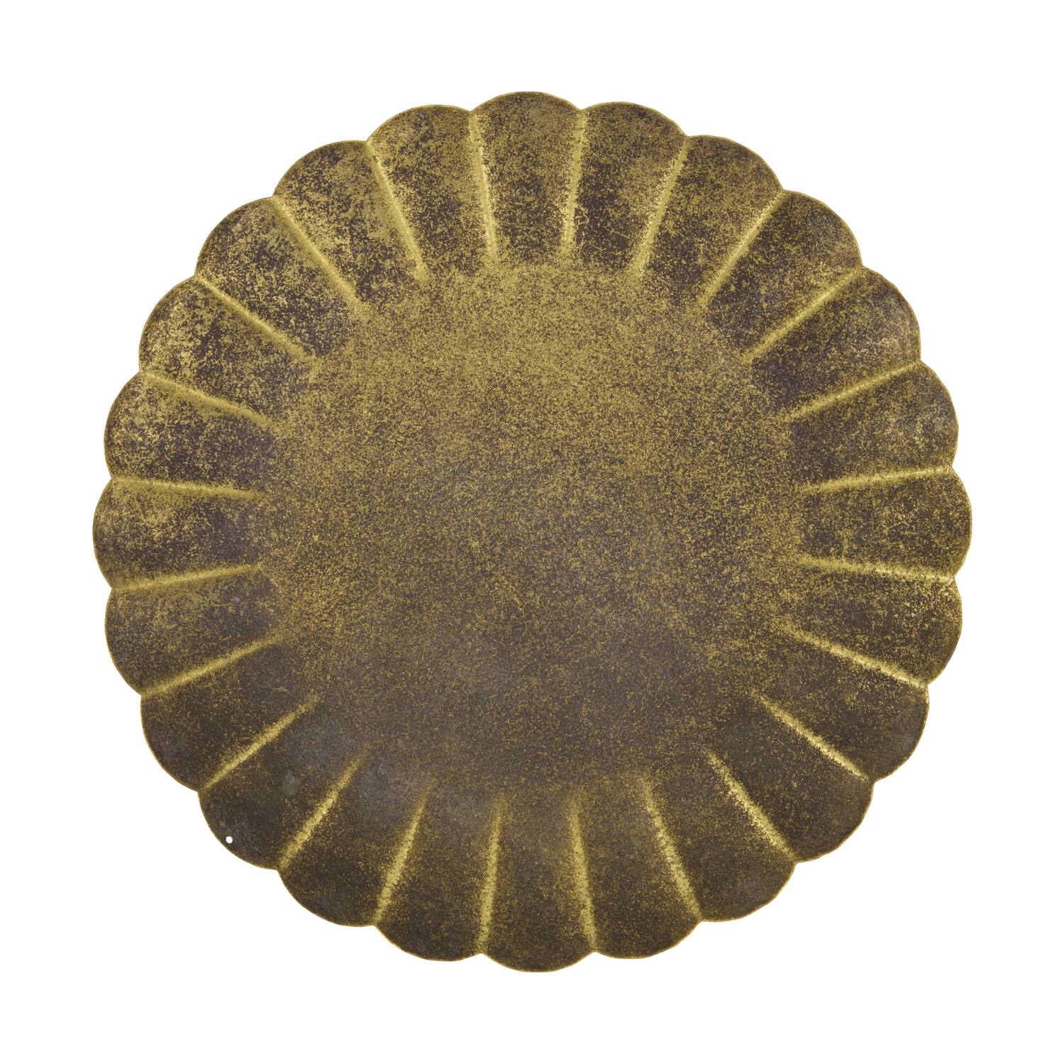 Tray round metal 27.7x27.7x2cm - Gold
