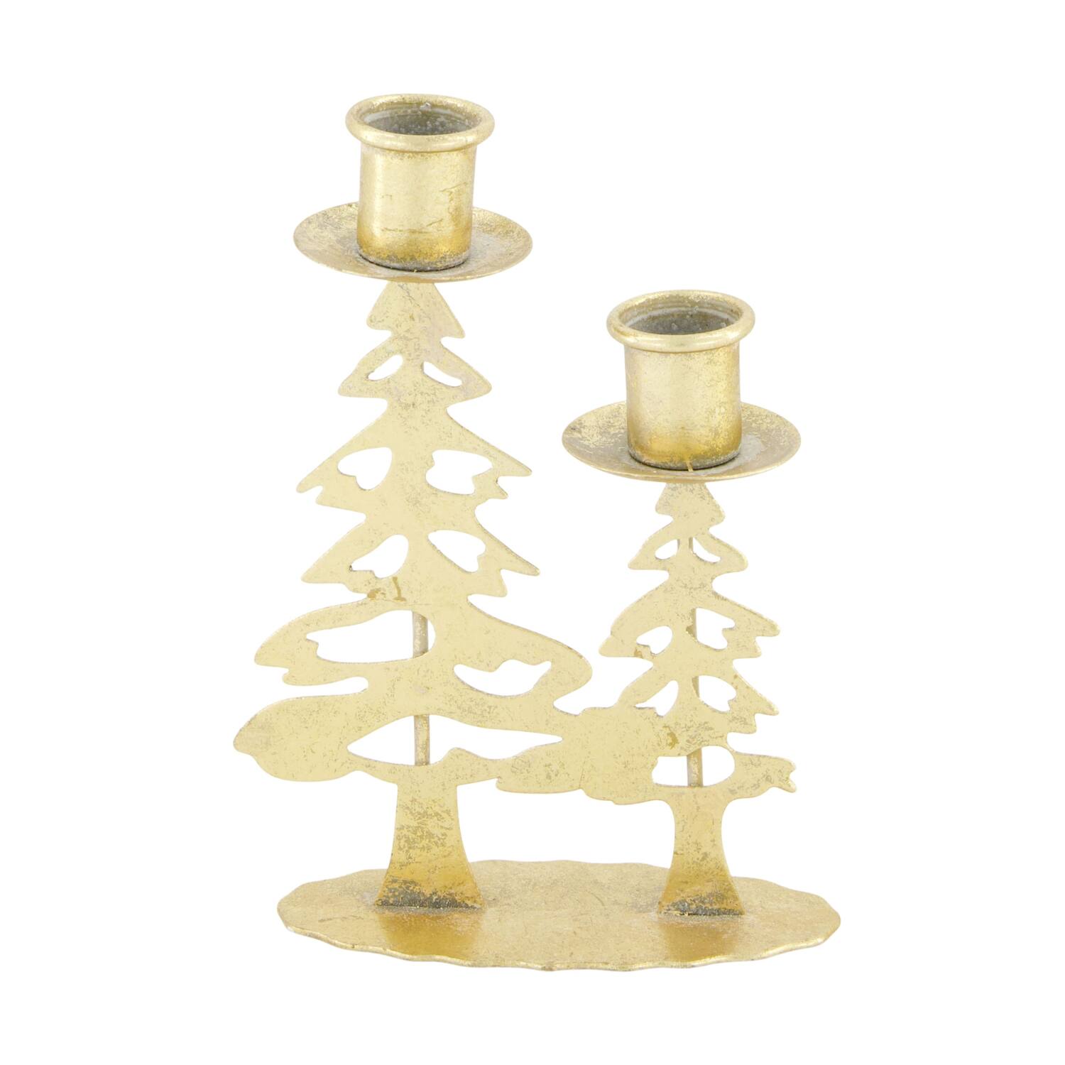 Dinnercandle holder tree metal 13x15x18cm