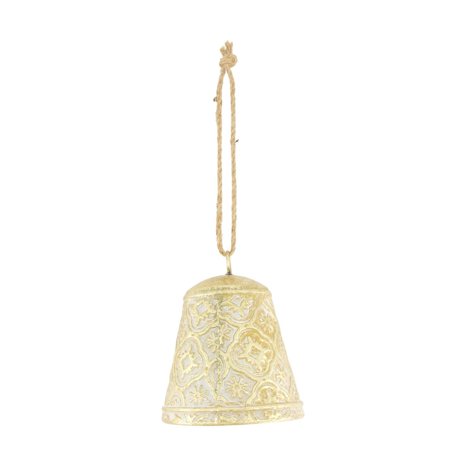 Bell metal with hanger 14x14x17cm - Gold