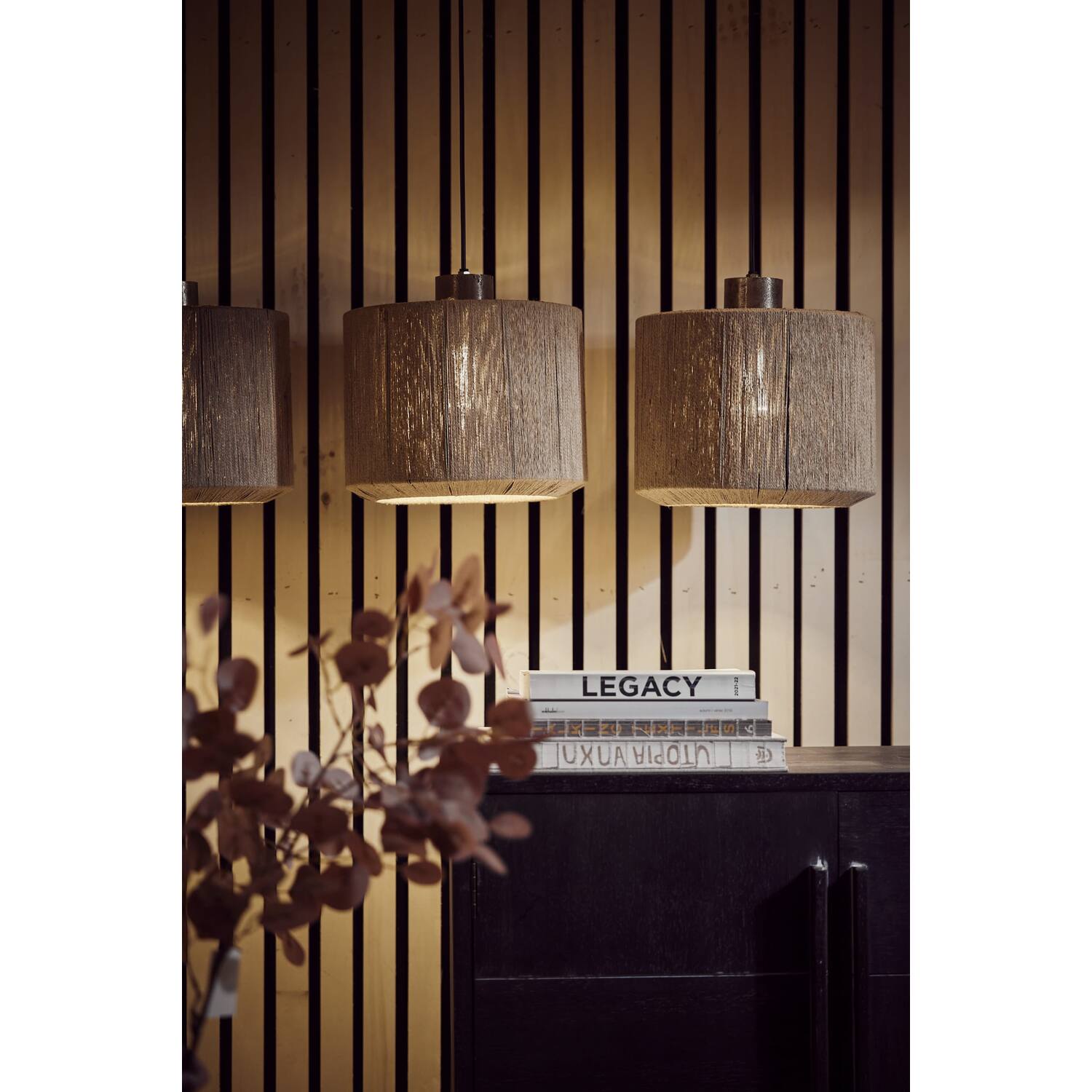 Ceiling light jute 100x28x130cm