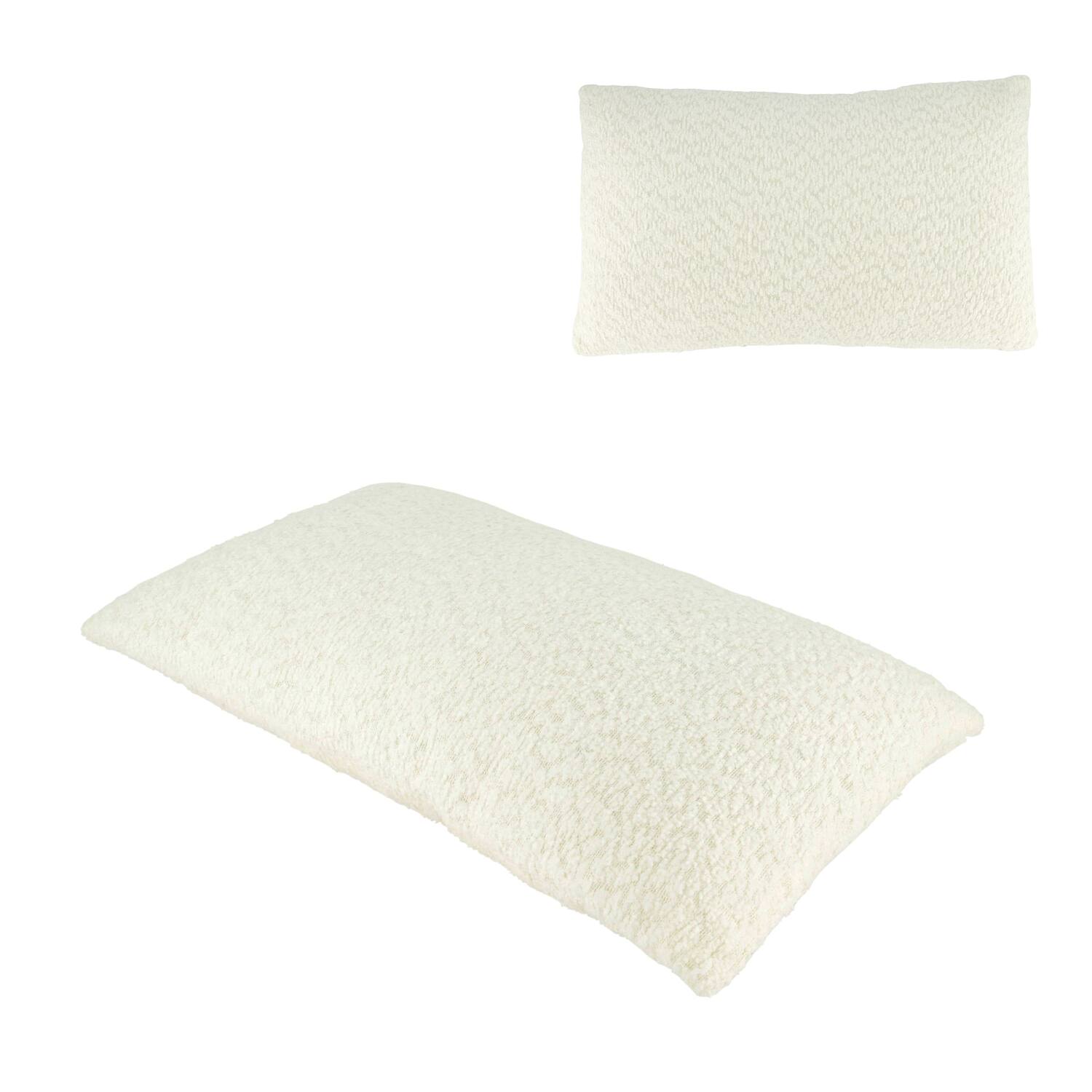 Cushion polyester 30x50x8cm - White