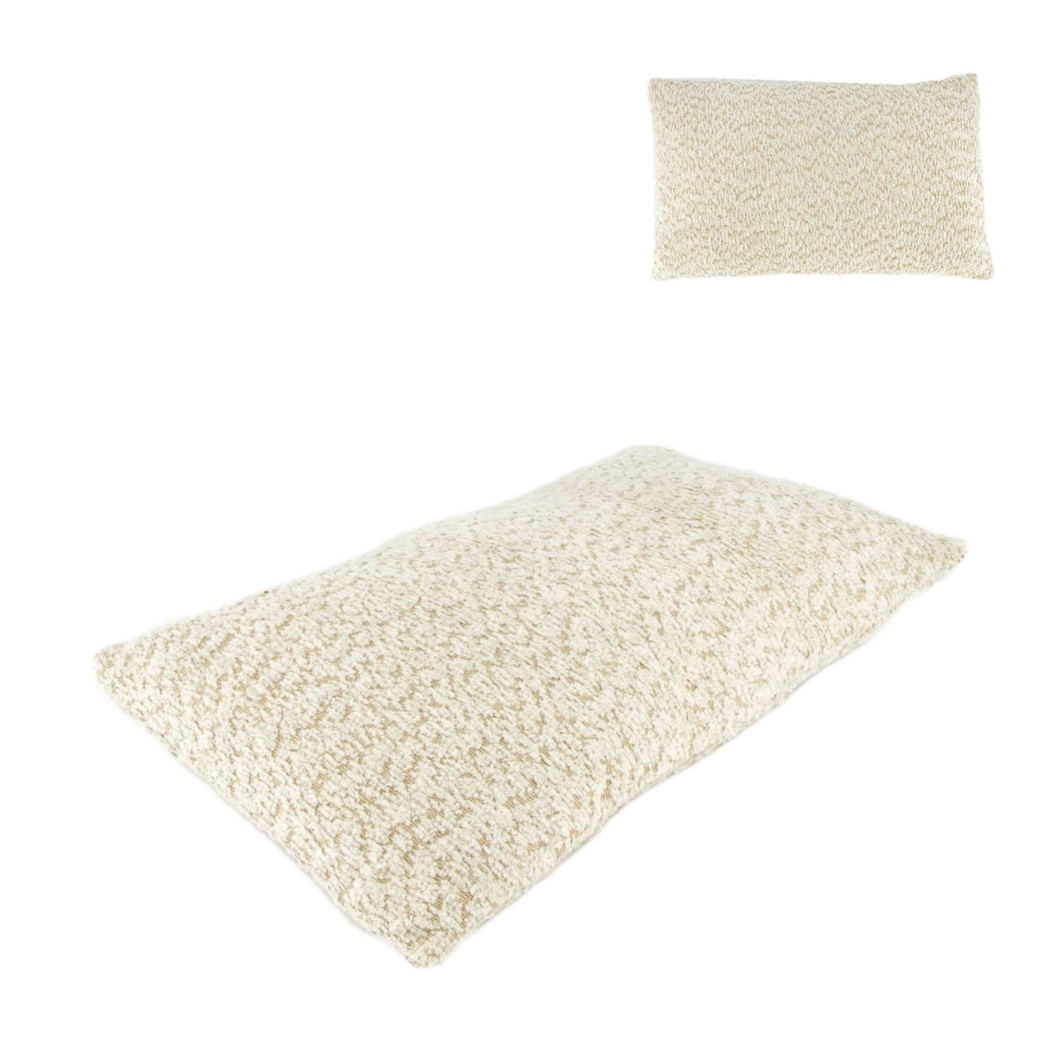 Cushion polyester 30x50x8cm - Cream
