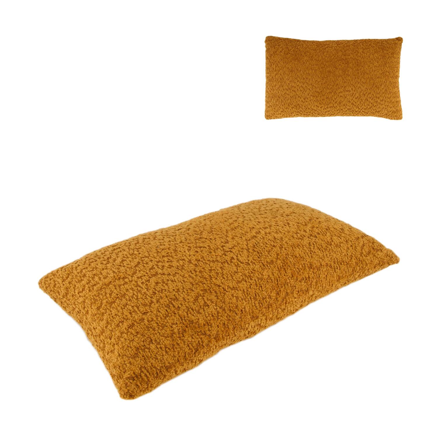 Cushion polyester 30x50x8cm - Brown