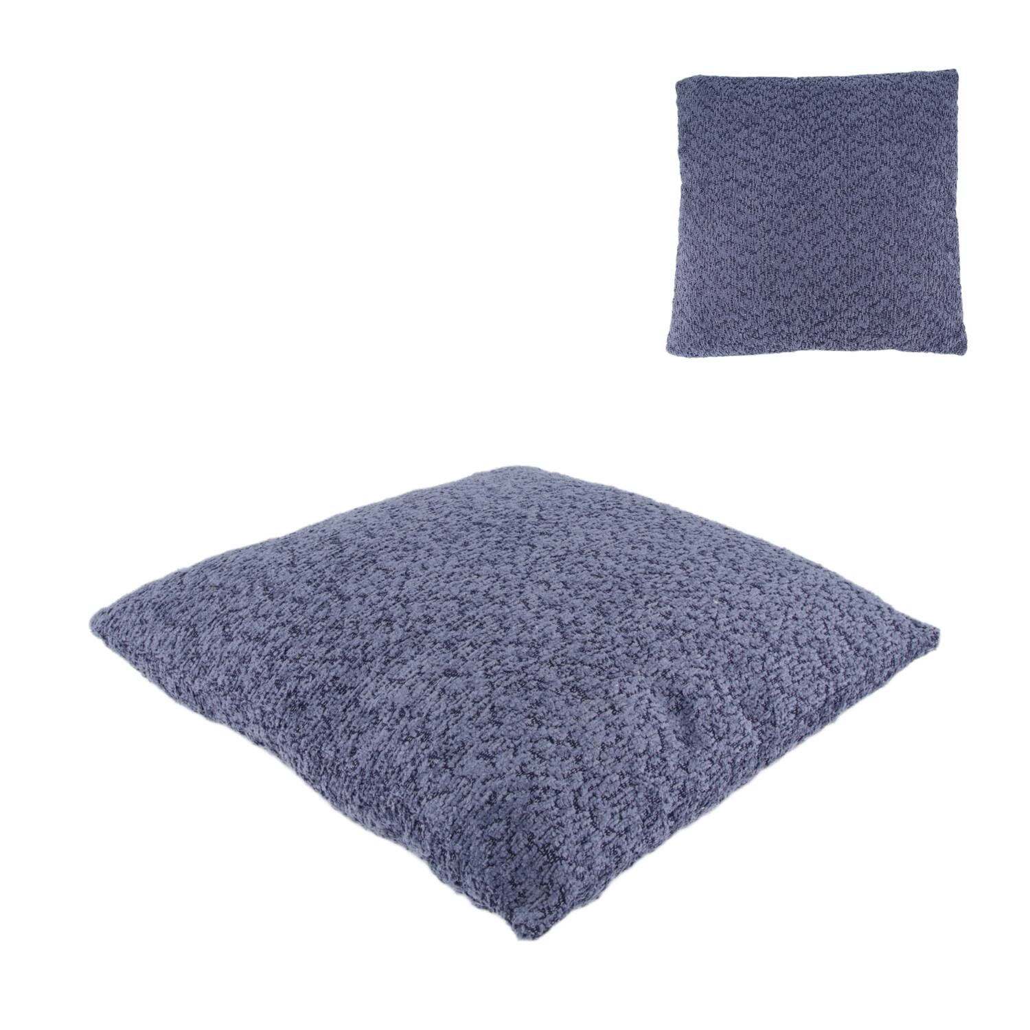 Cushion polyester 45x45x8cm - Blue