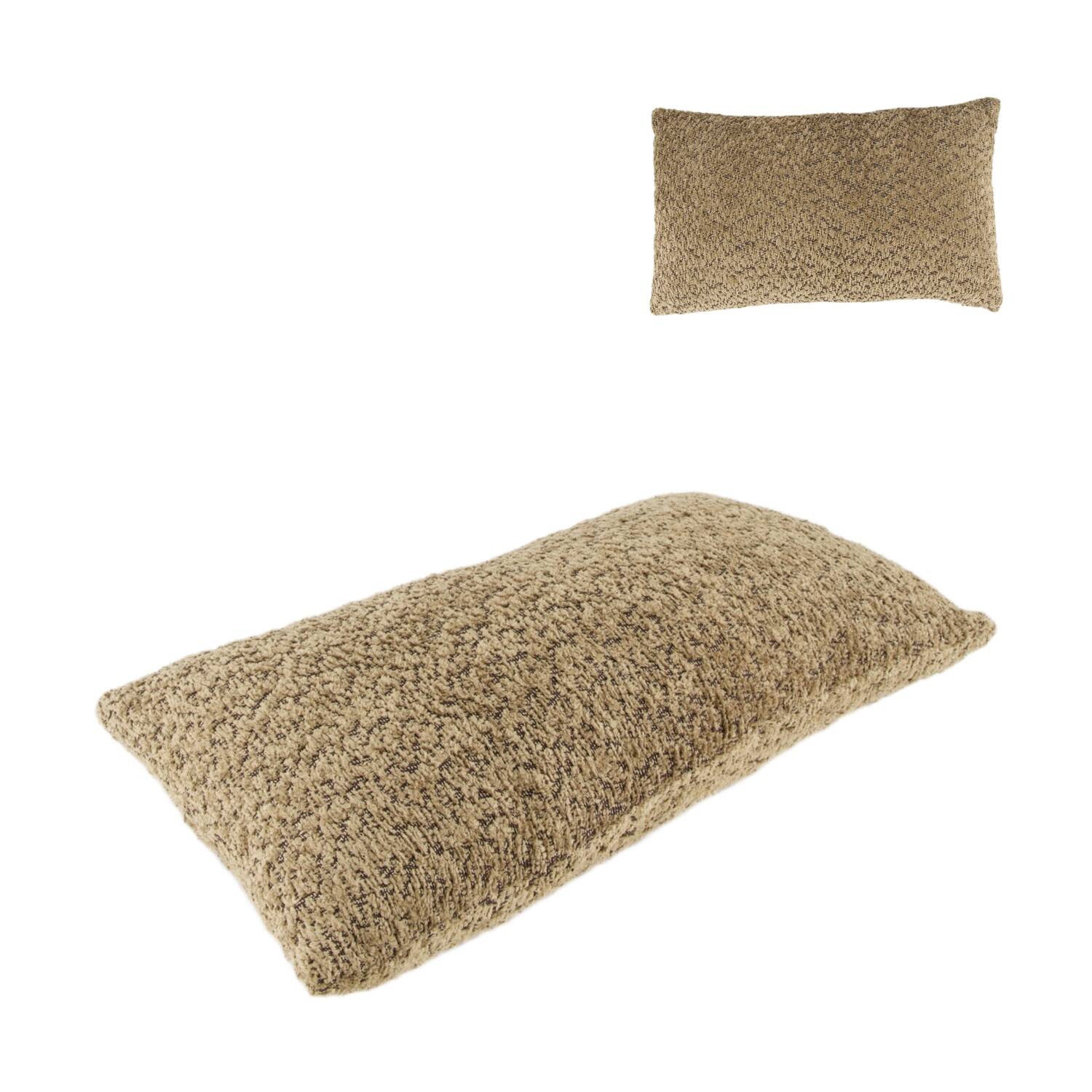 Cushion polyester 30x50x8cm - Brown