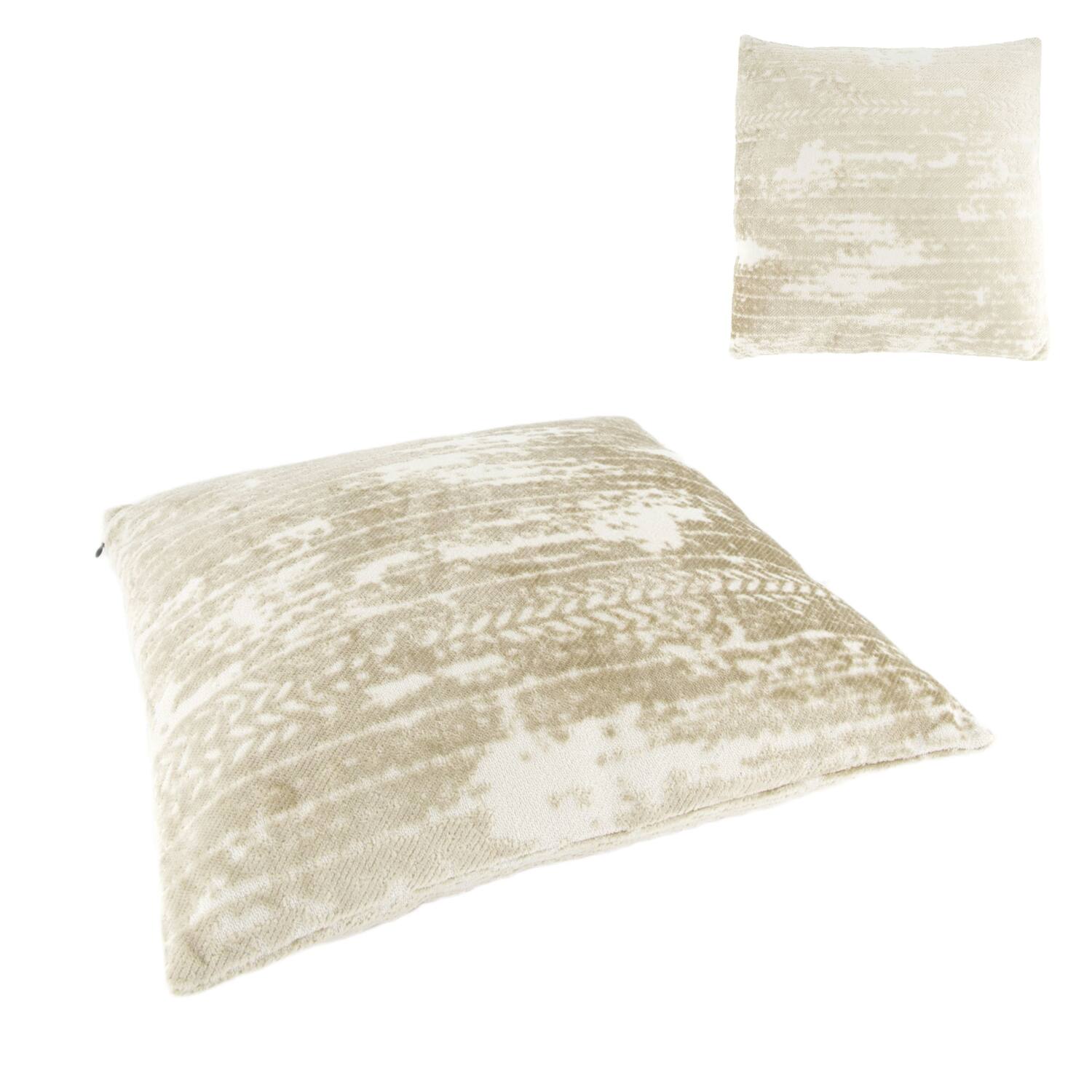 Cushion polyester 45x45x8cm - Cream