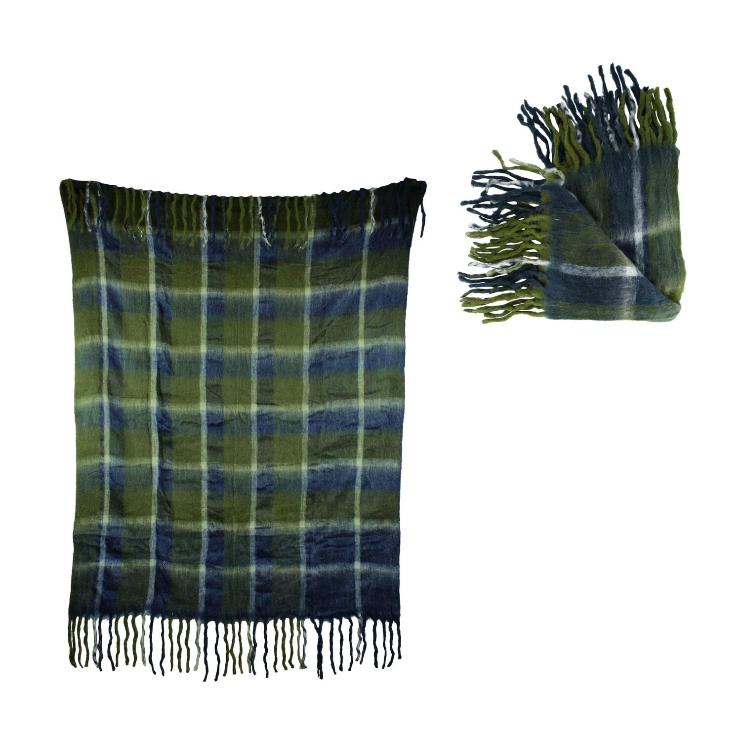 Plaid acrylic 125x150x0.5cm - Green