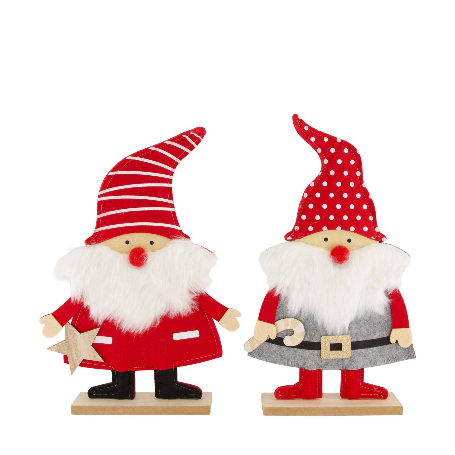 Figurine santa felt 26x5x44cm  - Multi
