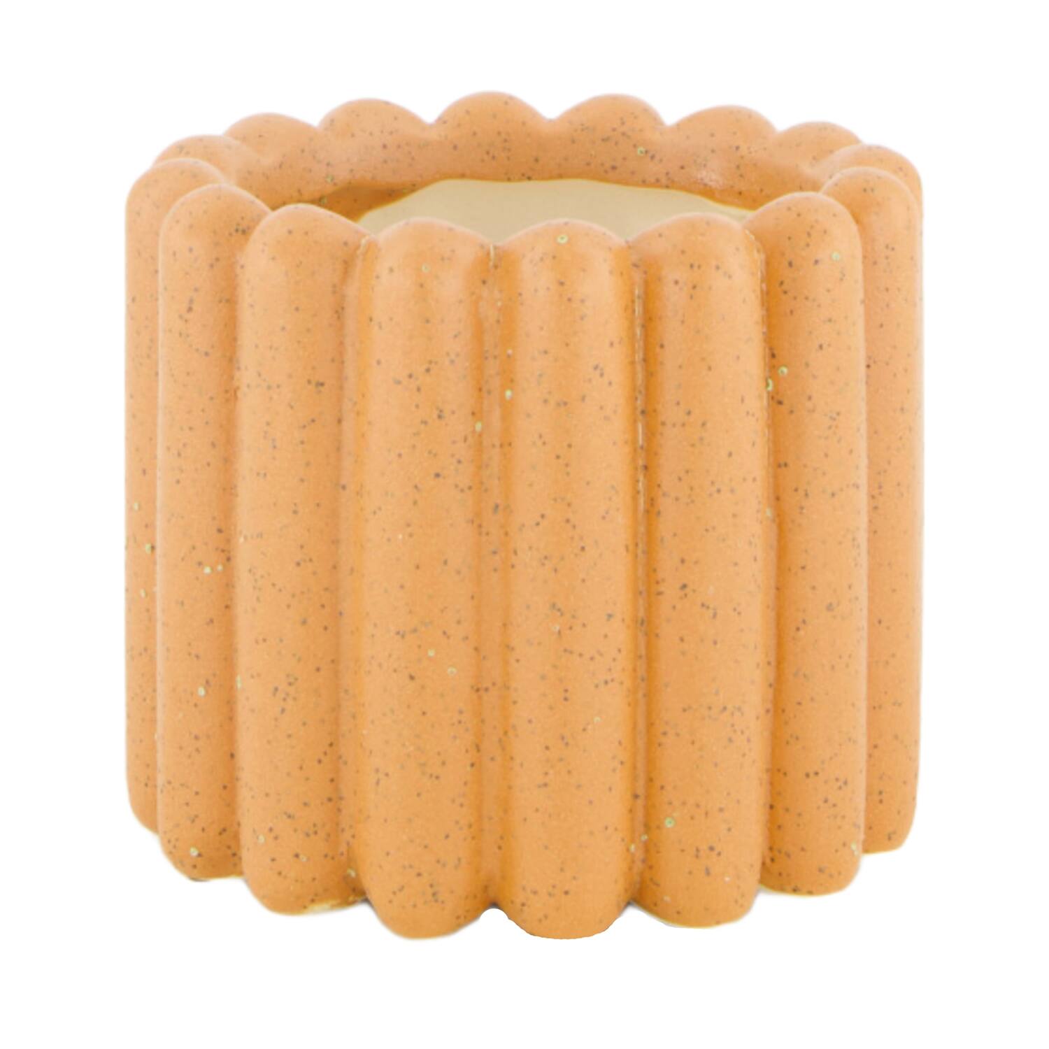 Planter ceramic 10x10x8.5cm - Orange
