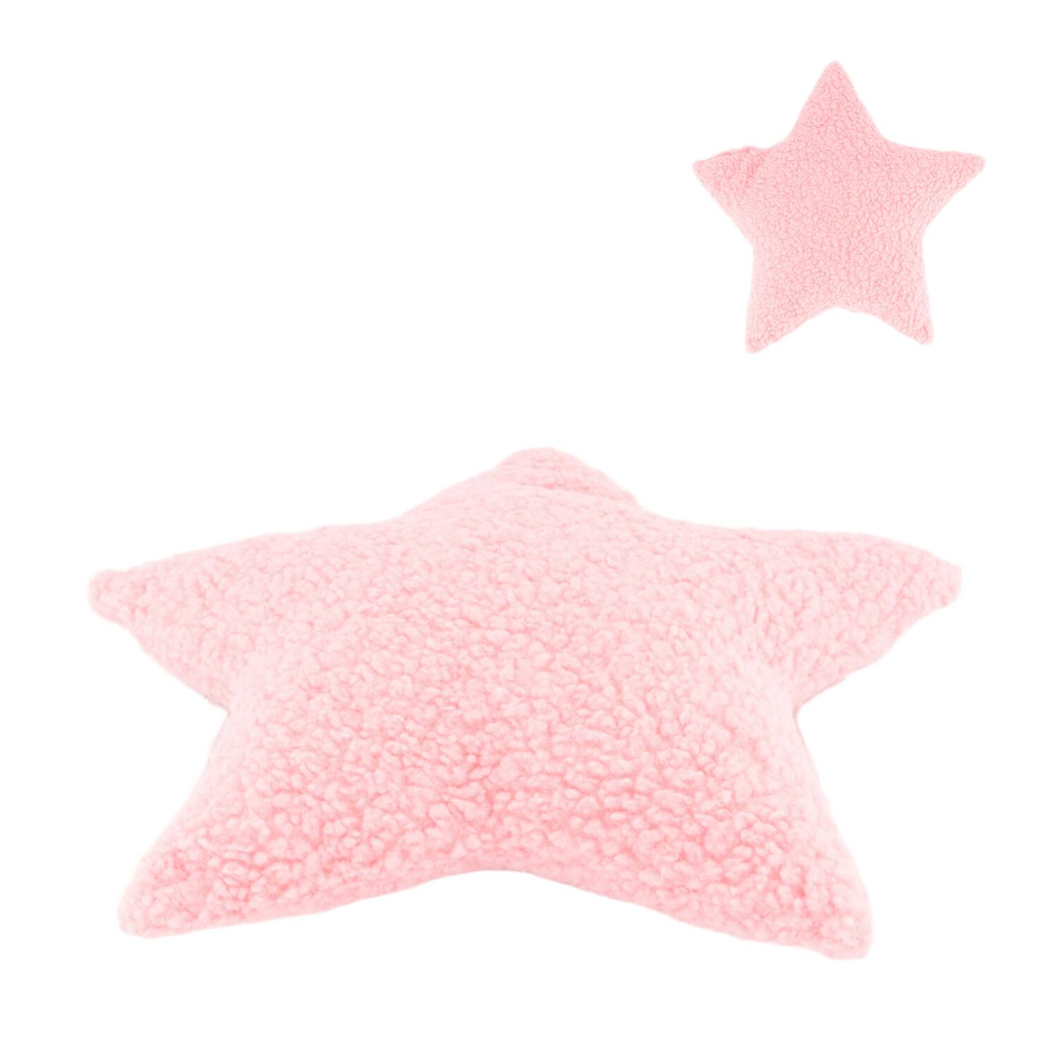 Cushion star teddy polyester 45x45x8cm