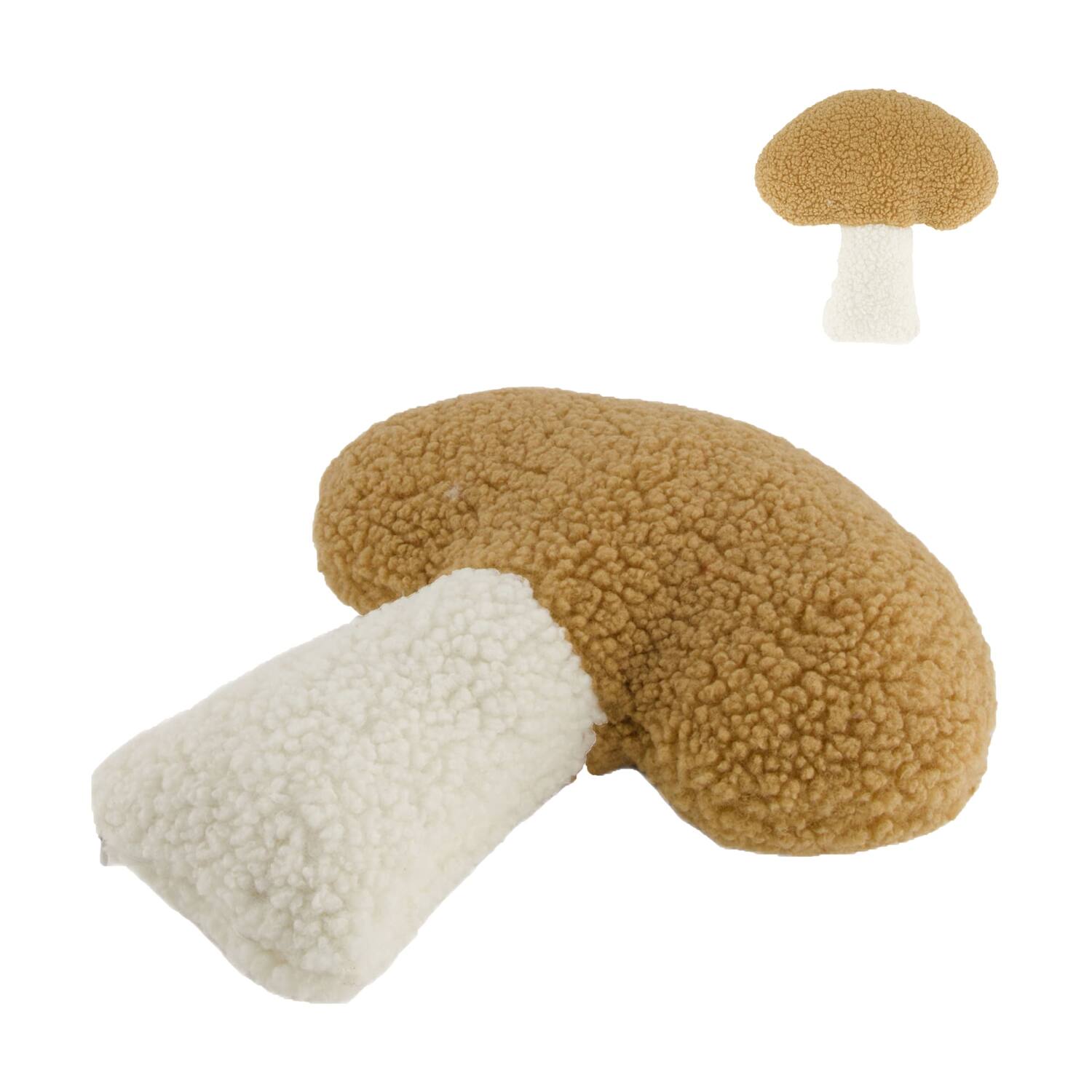Cushion mushroom teddy polyester 38x35x8cm