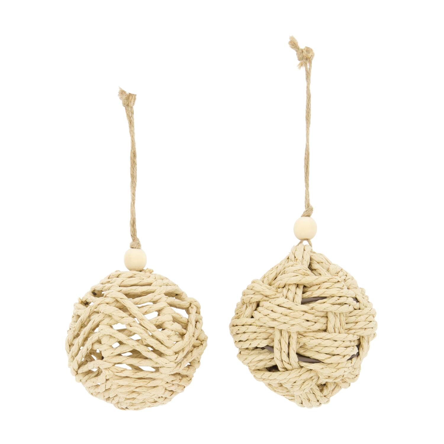 Bauble jute 9x9x9cm A/2