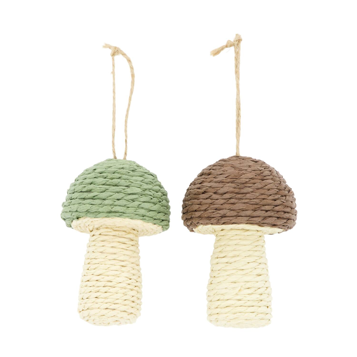Hanger mushroom paper rope 8x8x12cm  - Green