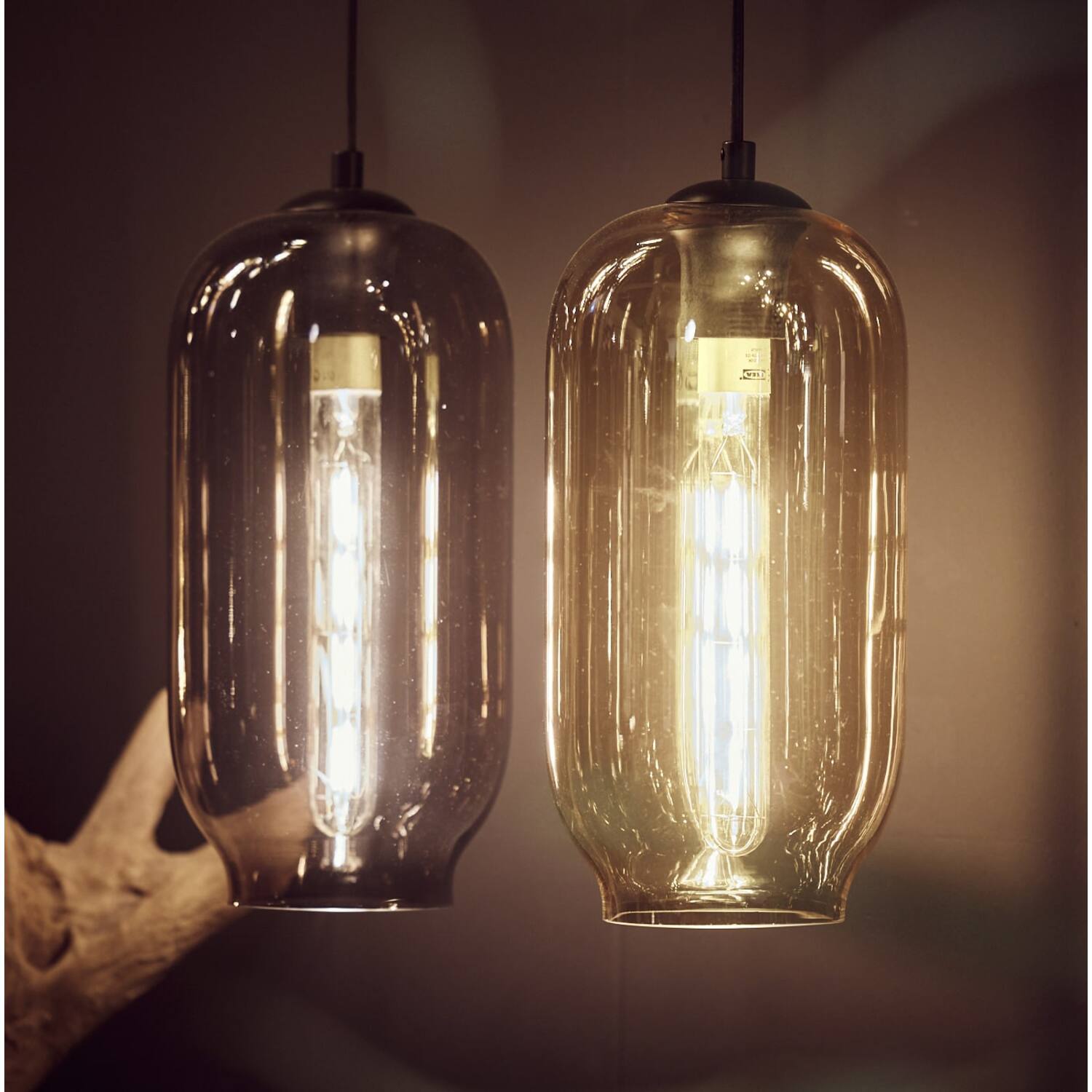 Ceiling light glass 15x15x135cm