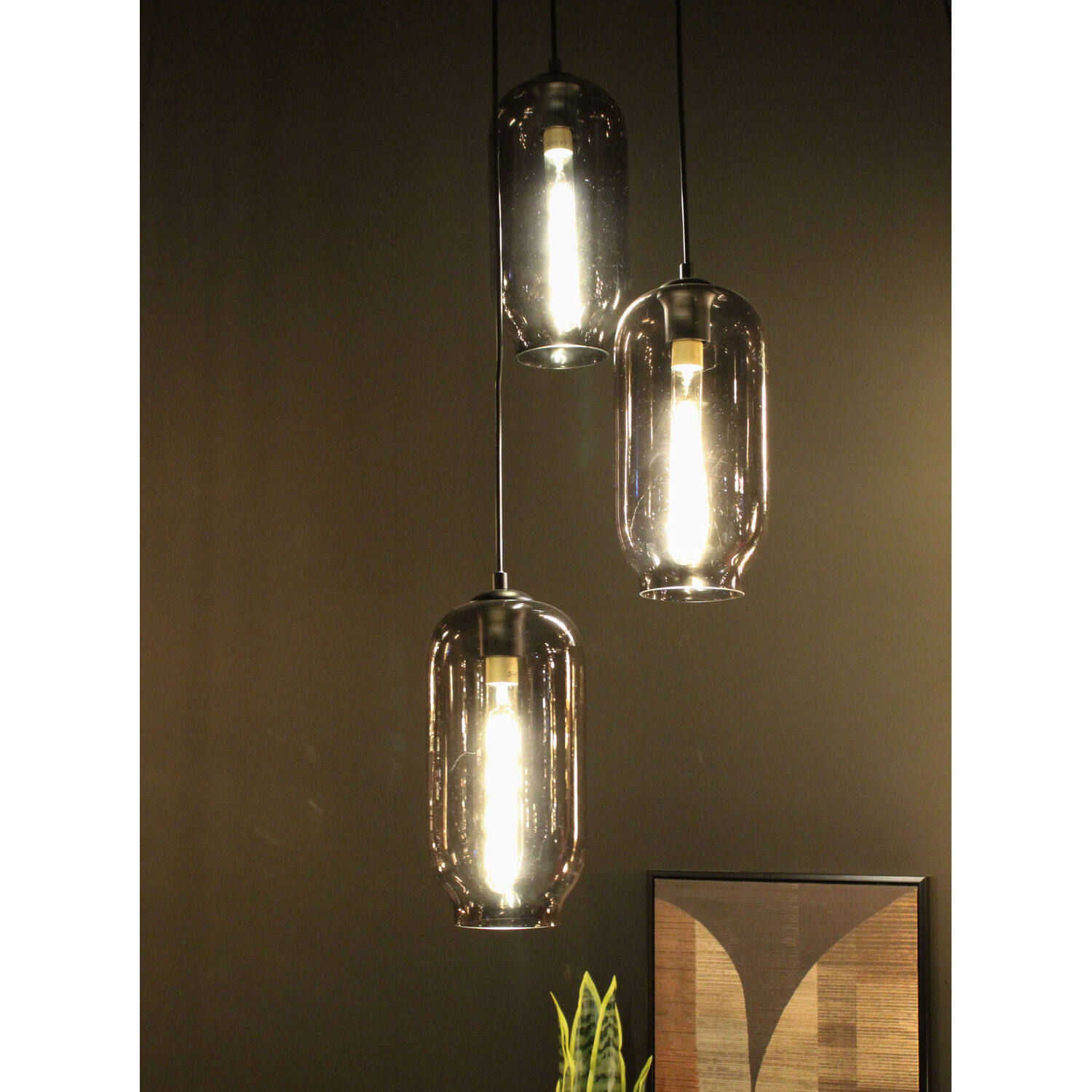 Ceiling light glass 39x36x135cm