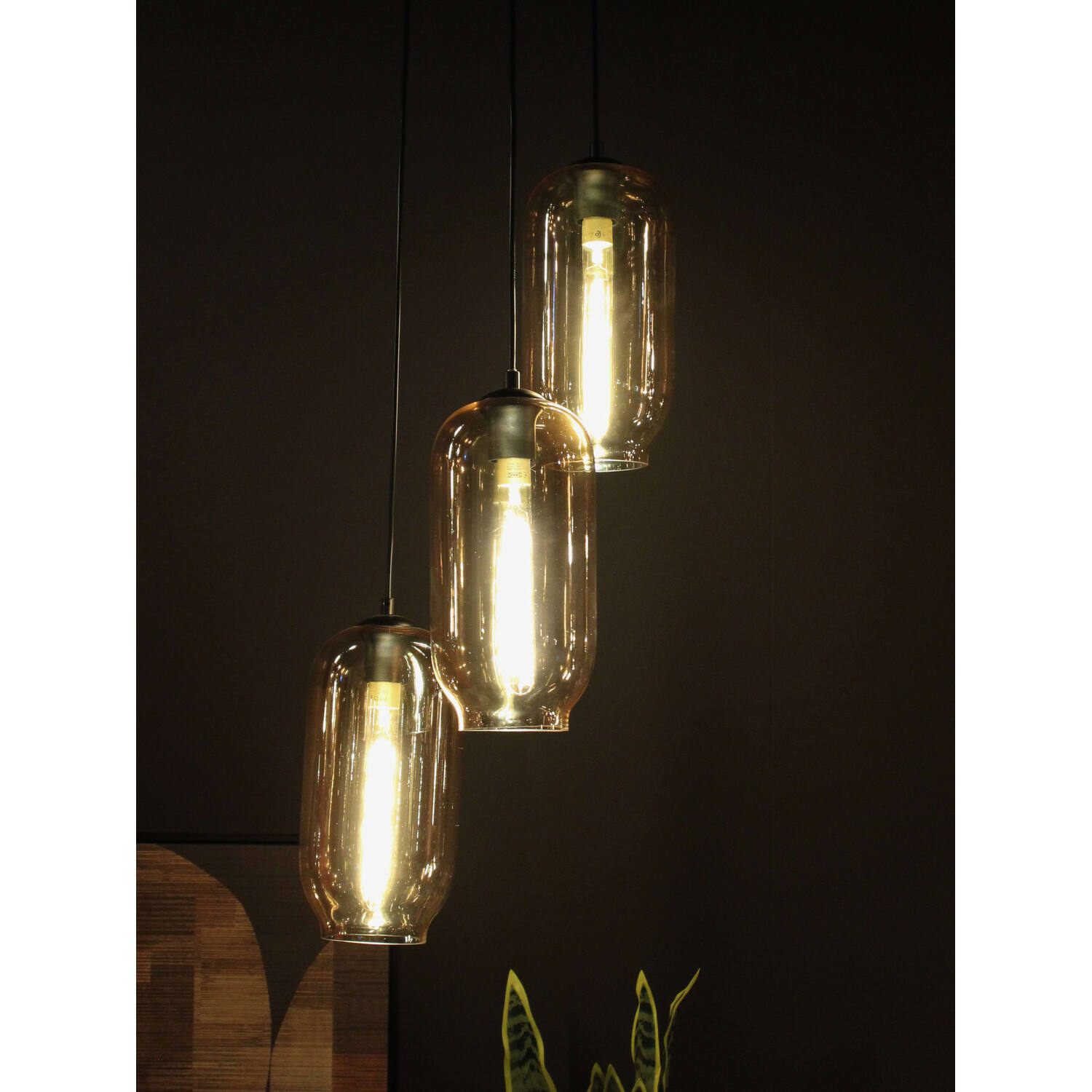 Ceiling light glass 39x36x135cm