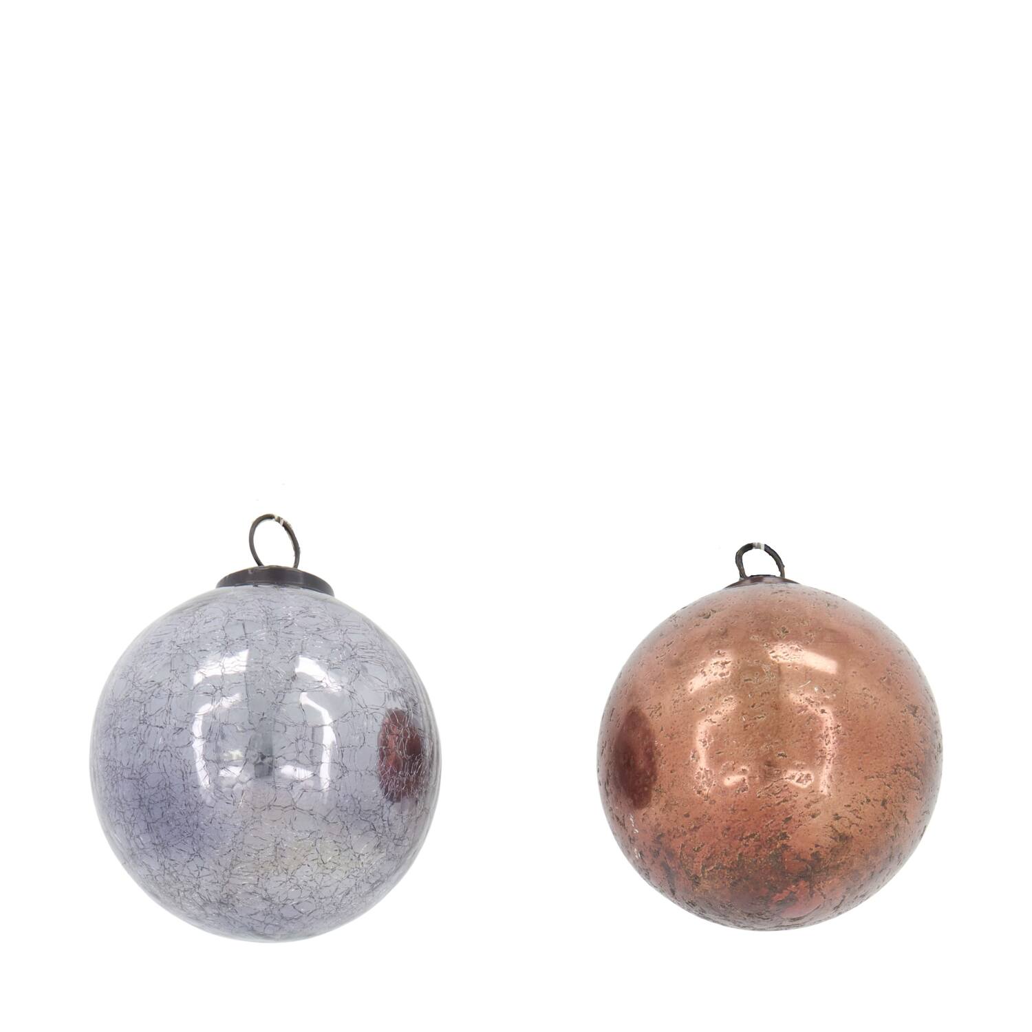 Bauble glass 9.5x9.5x10cm C/2